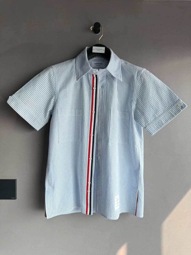 Blue Striped Short Sleeve Shirt-dmc