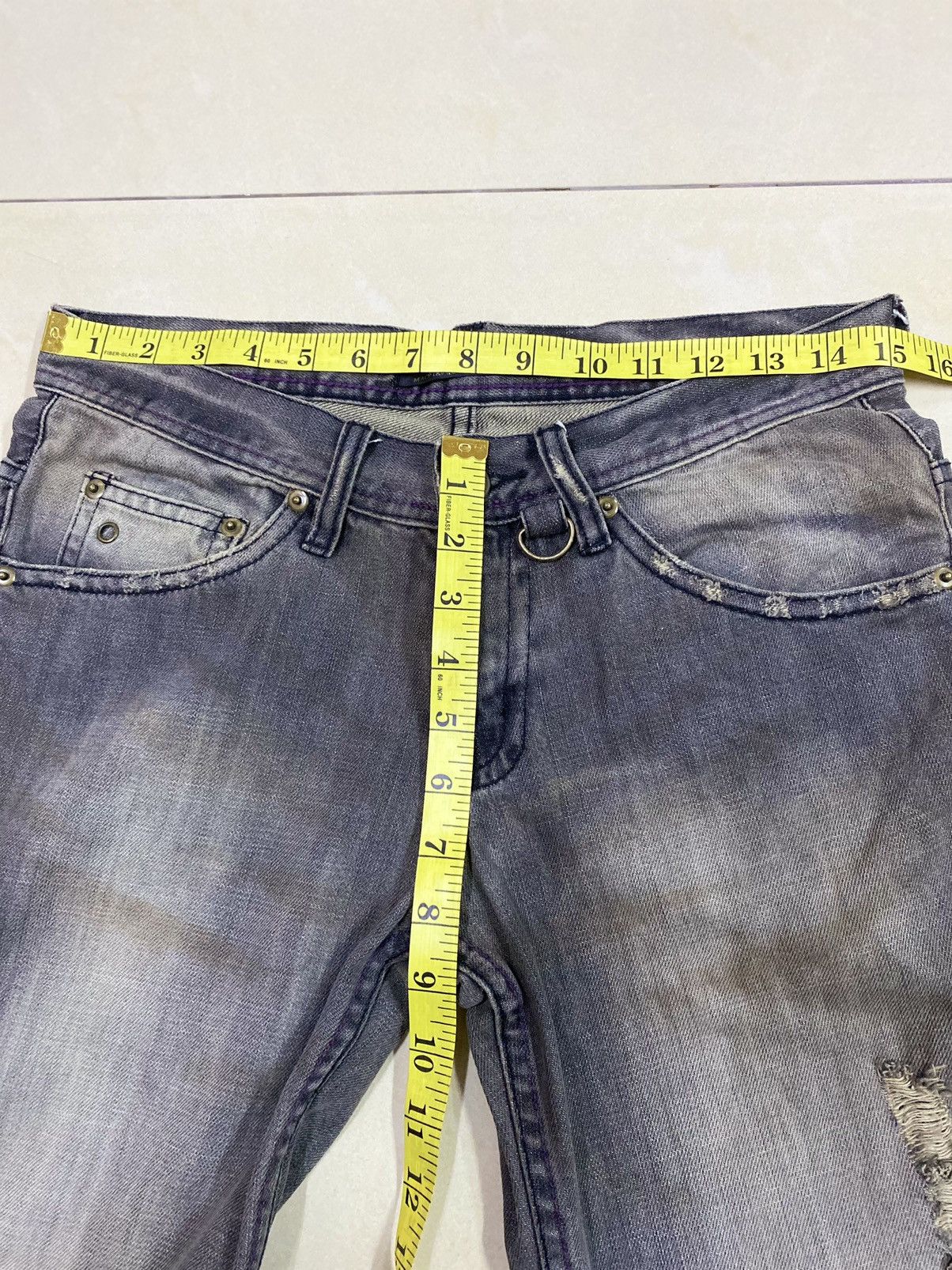 If Six Was Nine × Japanese Brand × Le Grande Bleu (L.G.B.) Grail🔥Japanese Brand Midas Distressed Ripped Flared Denim Size US 30 / EU 46 - 14 Thumbnail