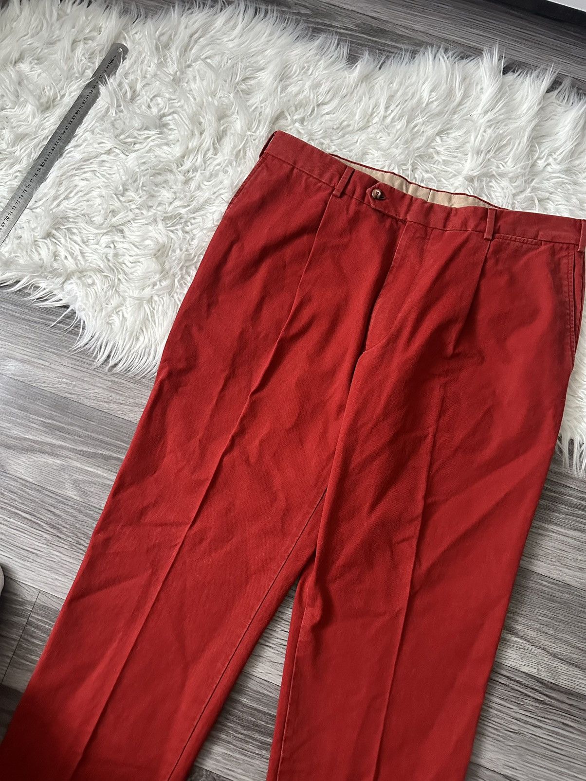 Burberry Burberry London Bright Red Pleated Chino Pants Vintage y2k Size US 38 / EU 54 - 5 Thumbnail