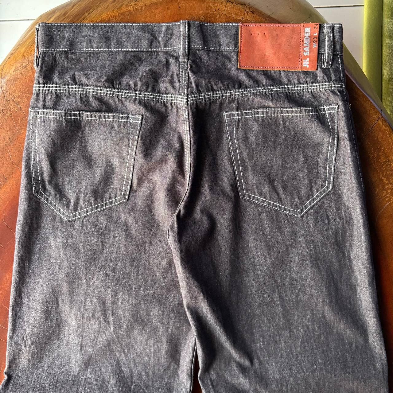 Jil Sander Jil Sander Wide Leg Grey Cotton Denim Jeans Pants Size US 31 - 7 Thumbnail