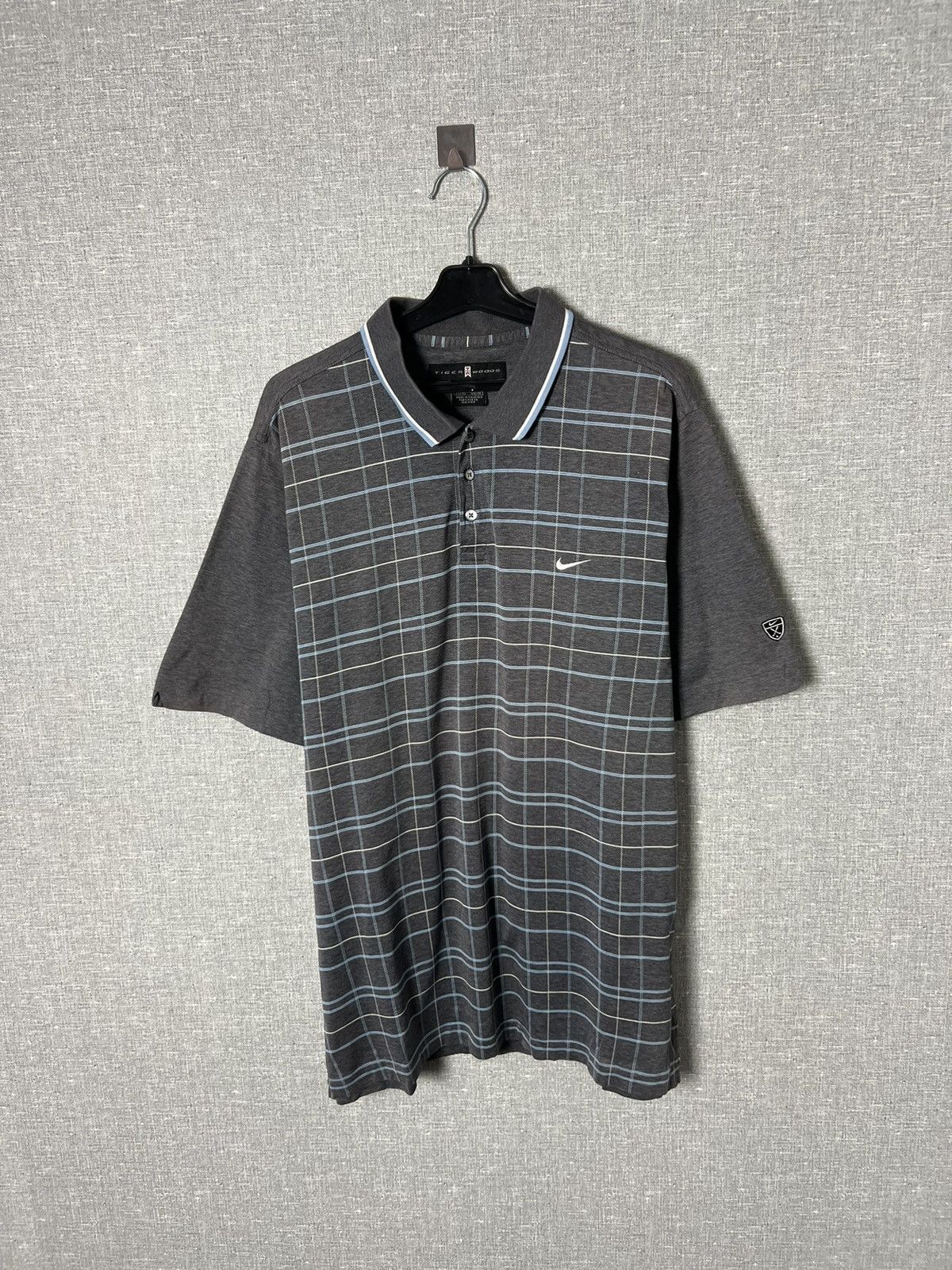 Nike Vintage Nike Tiger Woods Collection Checkered Polo Shirt Size US L / EU 52-54 / 3 - 1 Thumbnail