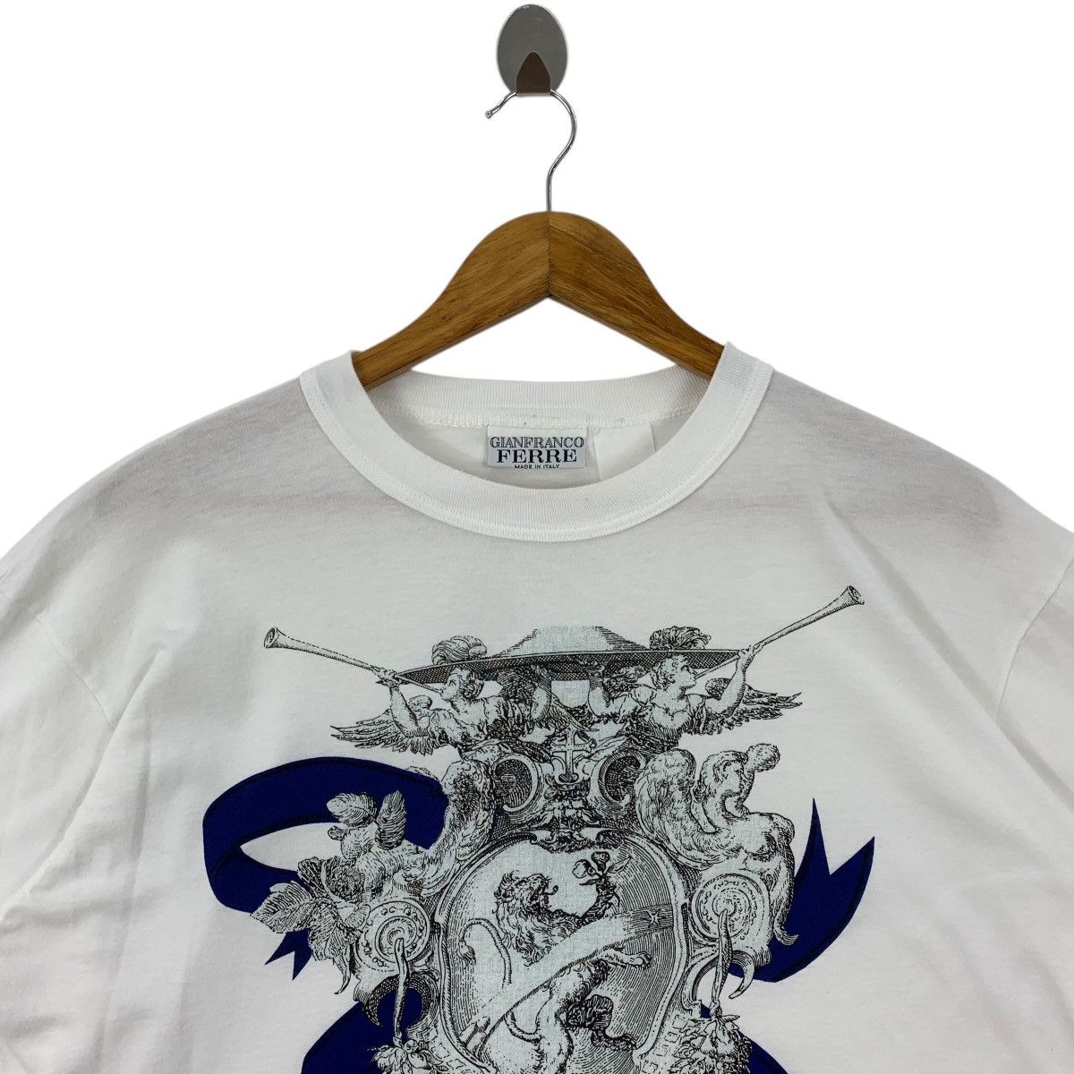 Gianfranco Ferre × Japanese Brand × Vintage Vintage 90s GIANFRANCO FERRE big printed embroidery tee Size US L / EU 52-54 / 3 - 2 Thumbnail