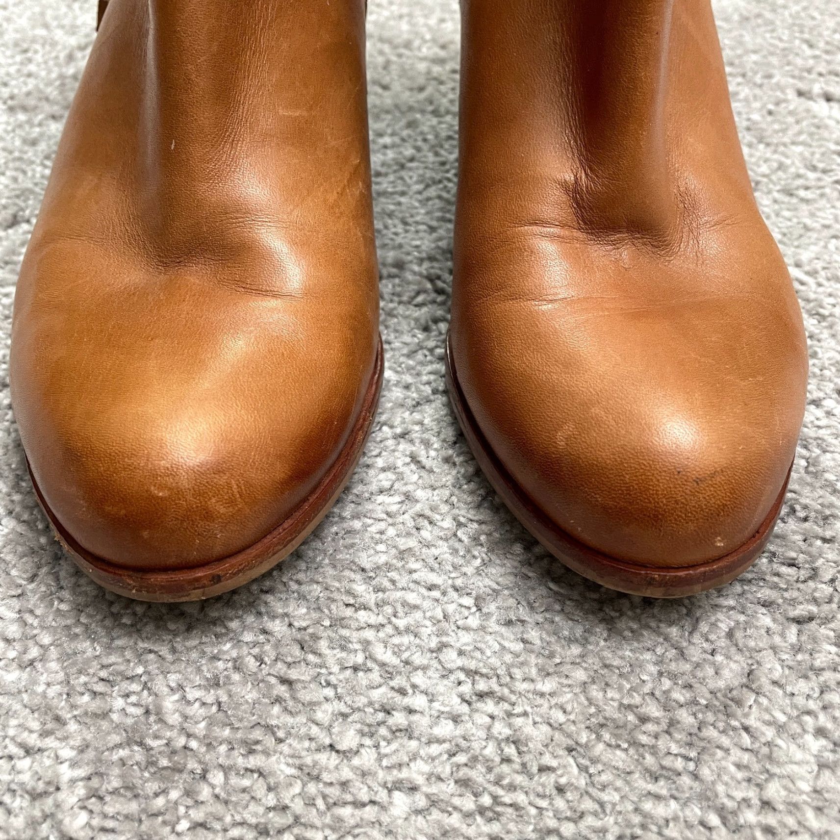 Sam Edelman Sam Edelman Lucille Brown Leather Ankle Boots Womens 6.5 Studded Block Heels Western Style Casual Size US 6 / IT 36 - 6 Thumbnail