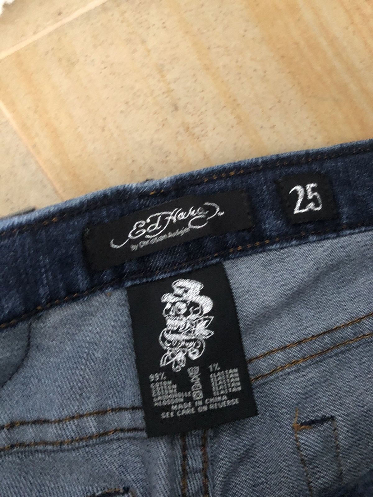 Christian Audigier × Ed Hardy × Vintage VINTAGE ED HARDY BY CHRISTIAN AUDIGIER Y2K STYLE JEANS Size 25" / US 0 / IT 36 - 4 Thumbnail