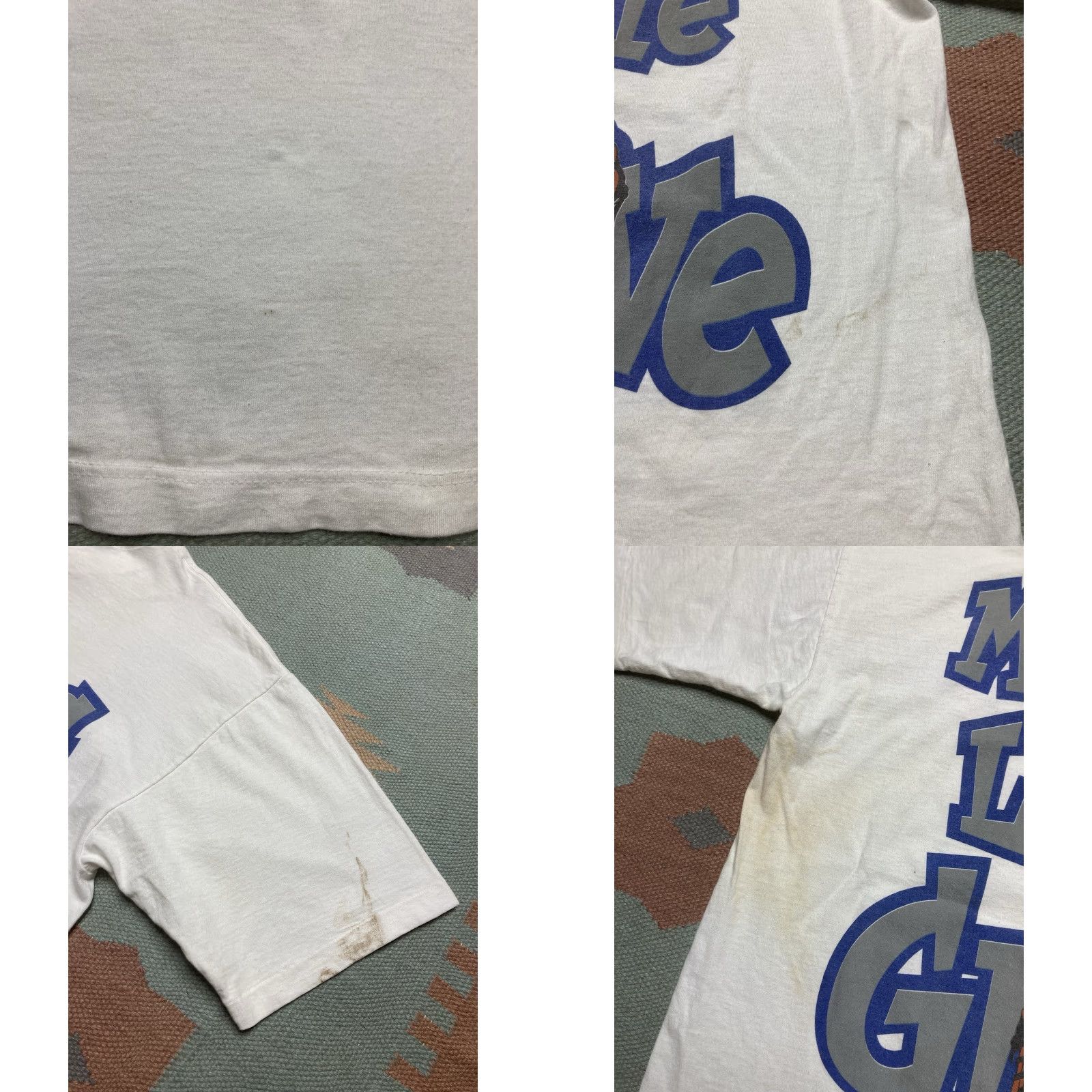 Vintage VINTAGE 90s Eastbay T-Shirt Men Adult Large White Baseball Distressed Glove Make a Little Size US L / EU 52-54 / 3 - 9 Thumbnail
