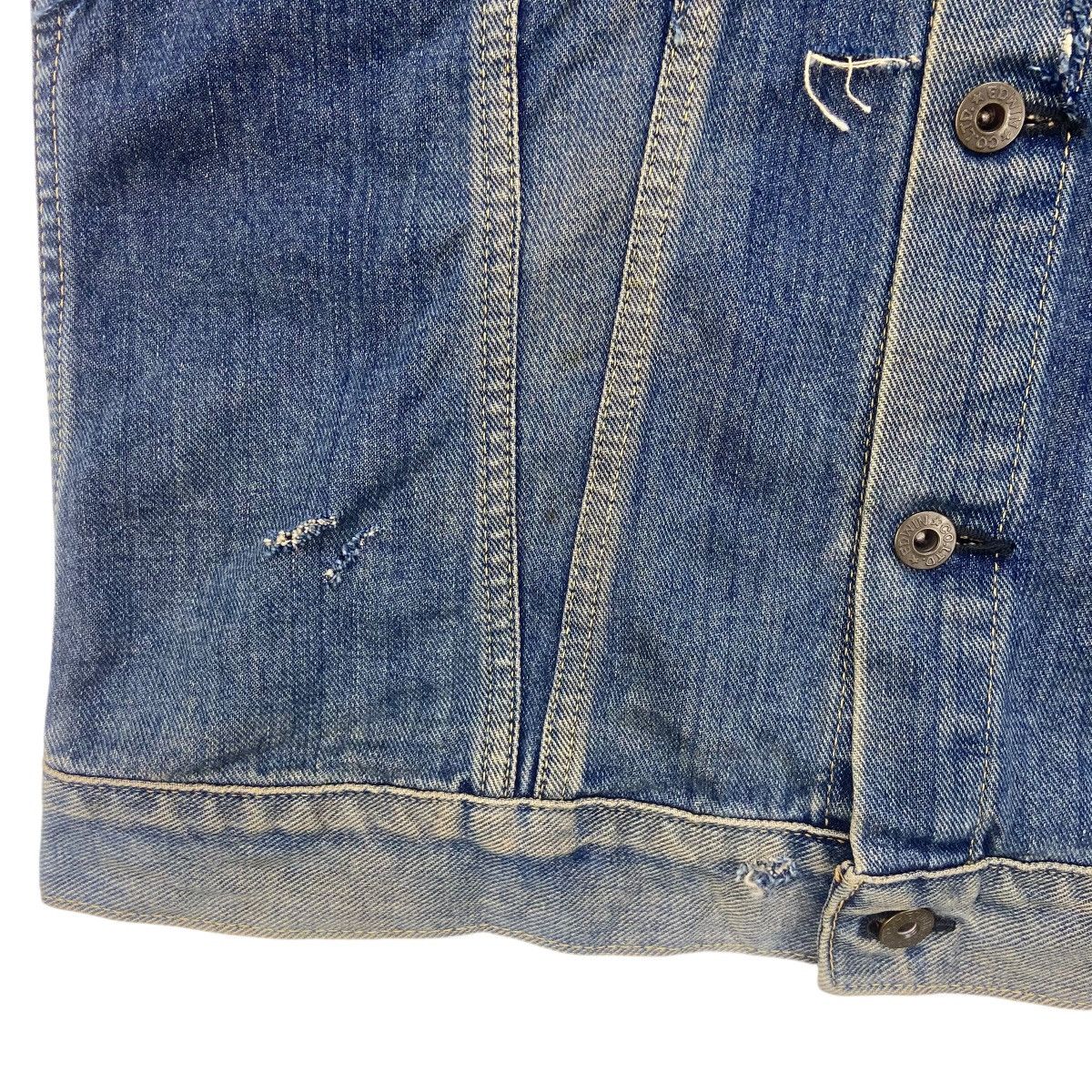 Edwin Vintage Edwin Trucker Sleeveless Distressed Denim Jacket Size US M / EU 48-50 / 2 - 9 Thumbnail