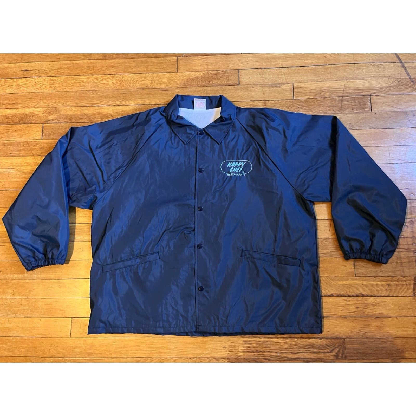 Vintage VINTAGE Cardinal Jacket Men’s 2XL Bomber Blue 90s Happy Chef Restaurants Logo Zip Pockets Short Coat USA Size US XXL / EU 58 / 5 - 2 Thumbnail