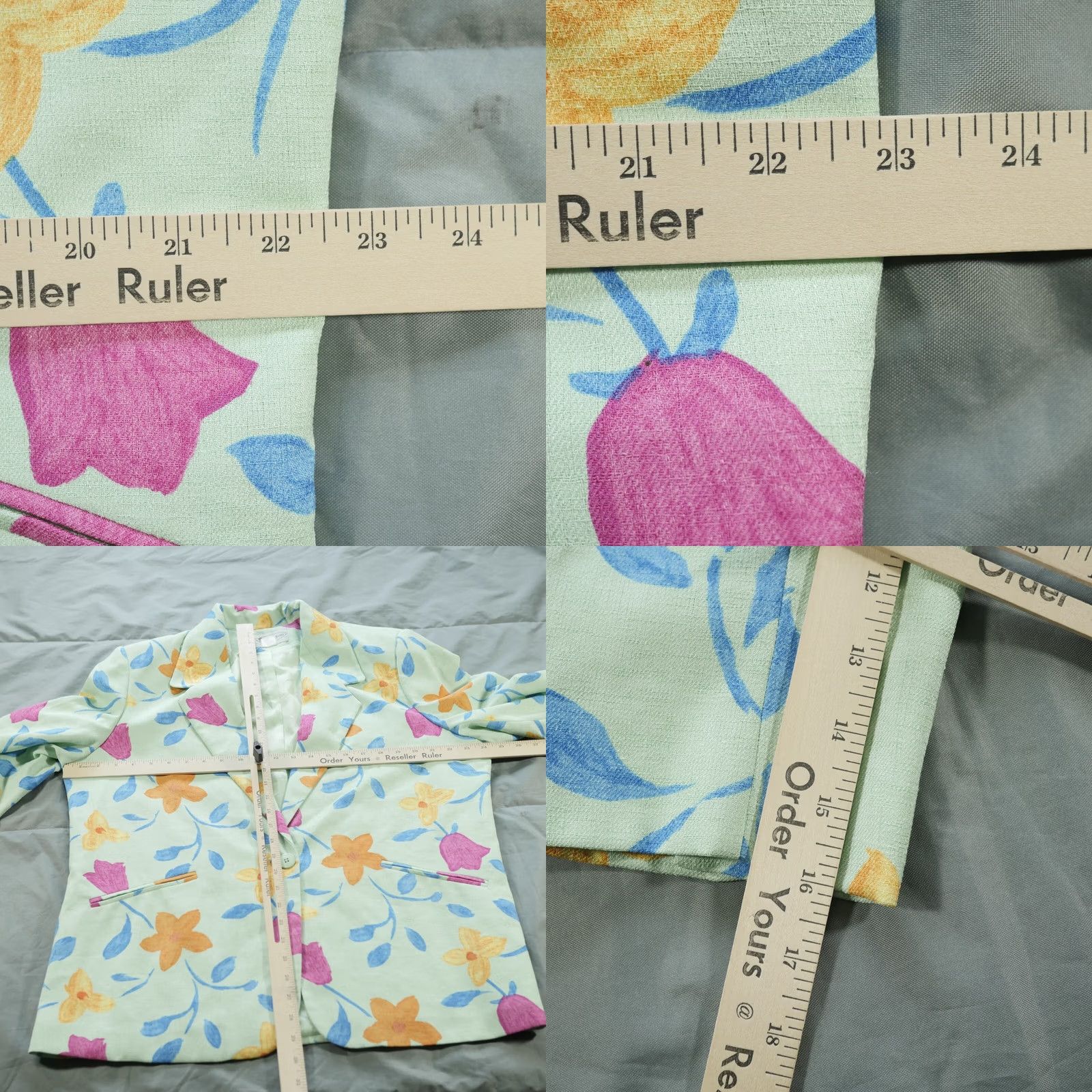 Vintage VINTAGE Patchington Blazer Womens 18 Green Floral Oversized Pastels Bright USA Blazer Women 18 Green Floral Oversized Pastels Bright USA Size XXL / US 16-18 / IT 52-54 - 9 Thumbnail