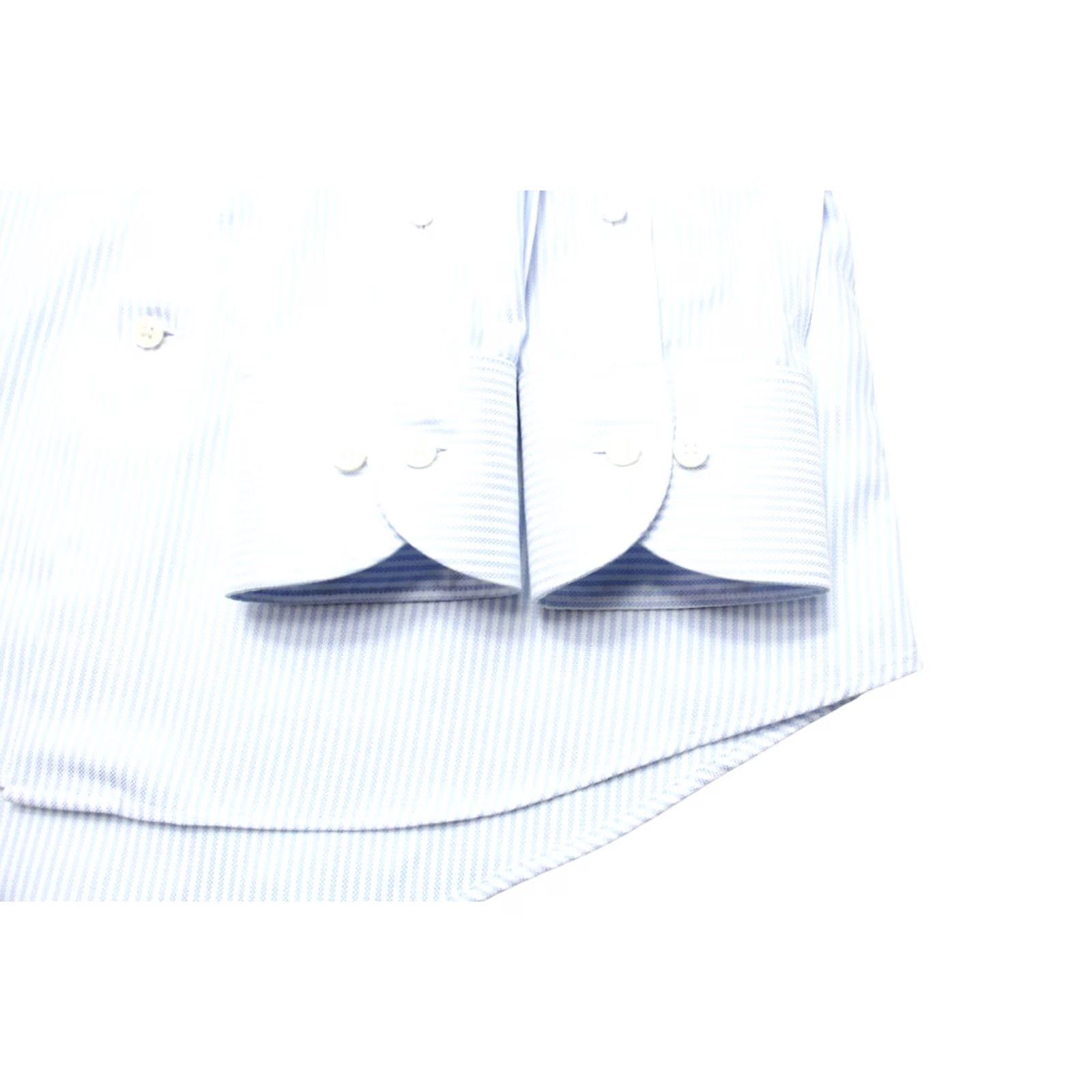 Suitsupply Suitsupply Dress Shirt Pinstriped Extra Slim Fit Men's 37 / 14 1/2 Blue White, Button-Up, Formal, Business Size 36R - 4 Thumbnail