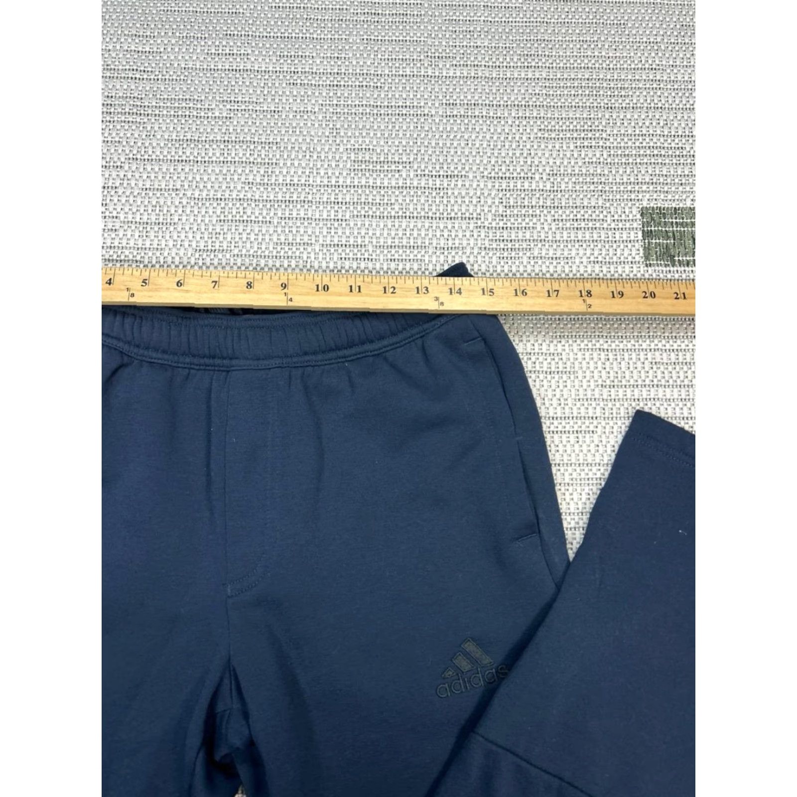 Adidas Adidas Track Pants Mens Medium Blue Mid Rise Drawstring Athleisure Gym Training Pants Blue Adidas Mens M Track Pants Size US 29 - 3 Thumbnail