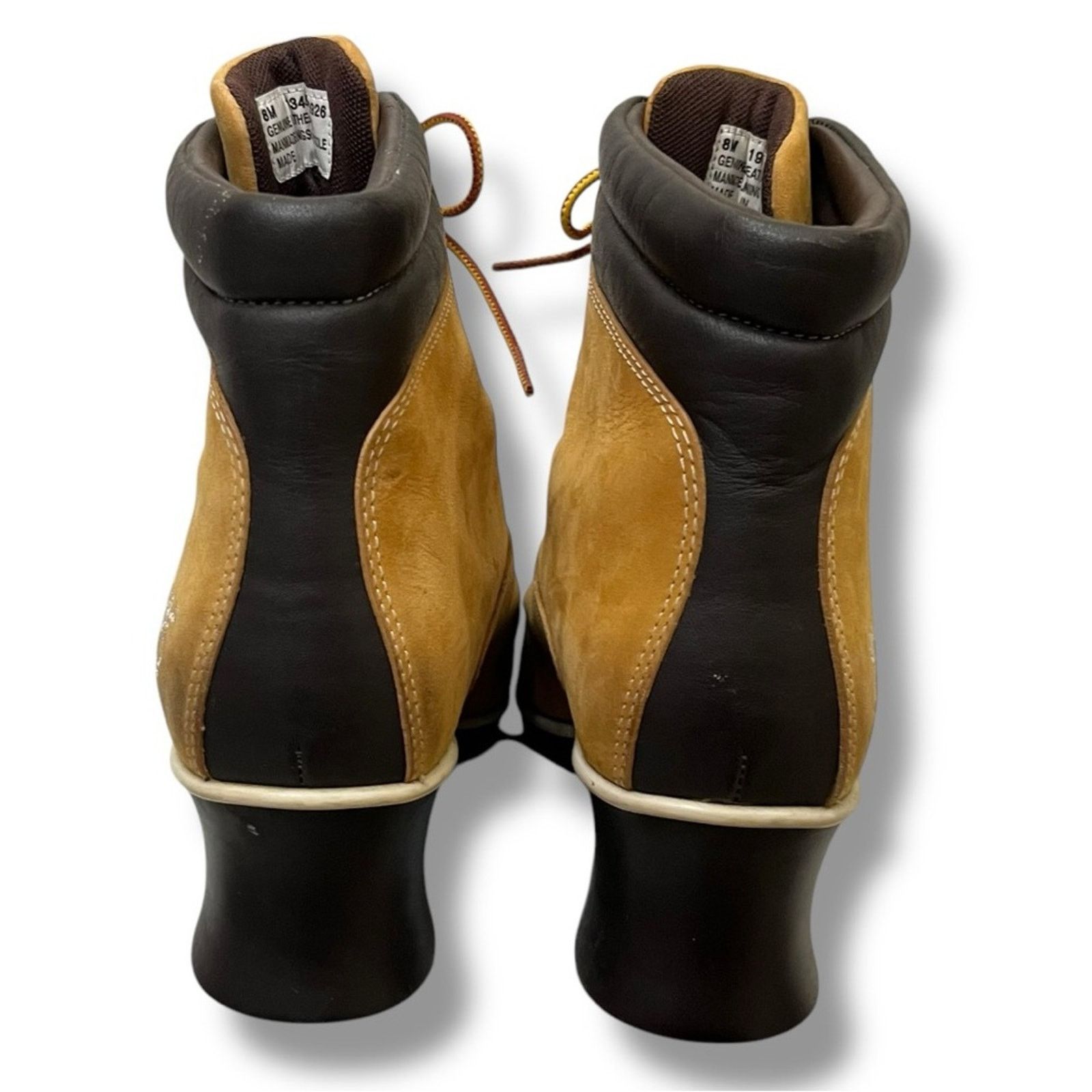 Timberland Timberland VTG Y2K genuine leather square toe wedge boots Size US 8 / IT 38 - 7 Thumbnail