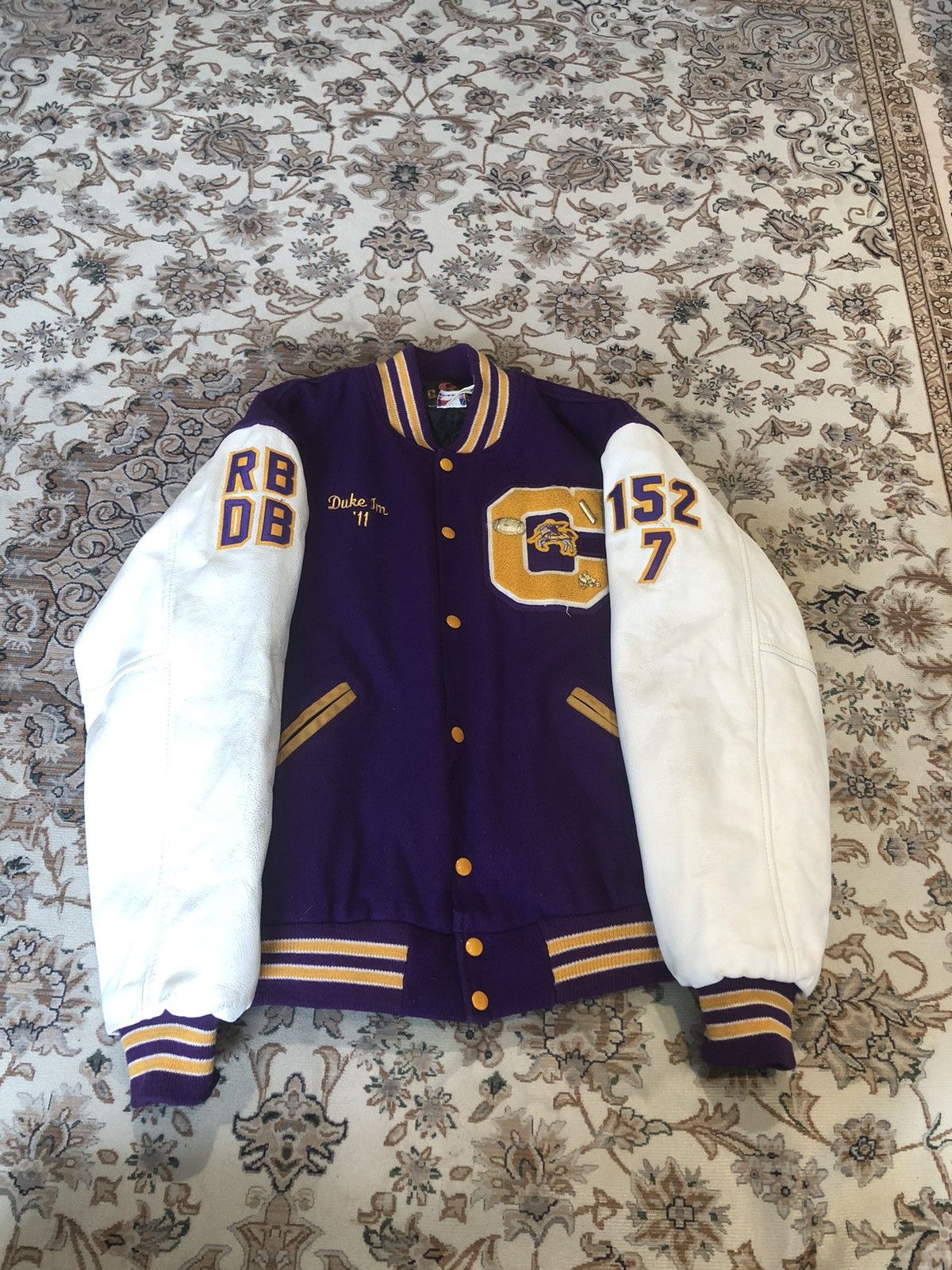 Vintage VINTAGE LANCASTER CATHOLIC WRESTLING FOOTBALL VARSITY JACKET Size US L / EU 52-54 / 3 - 8 Thumbnail