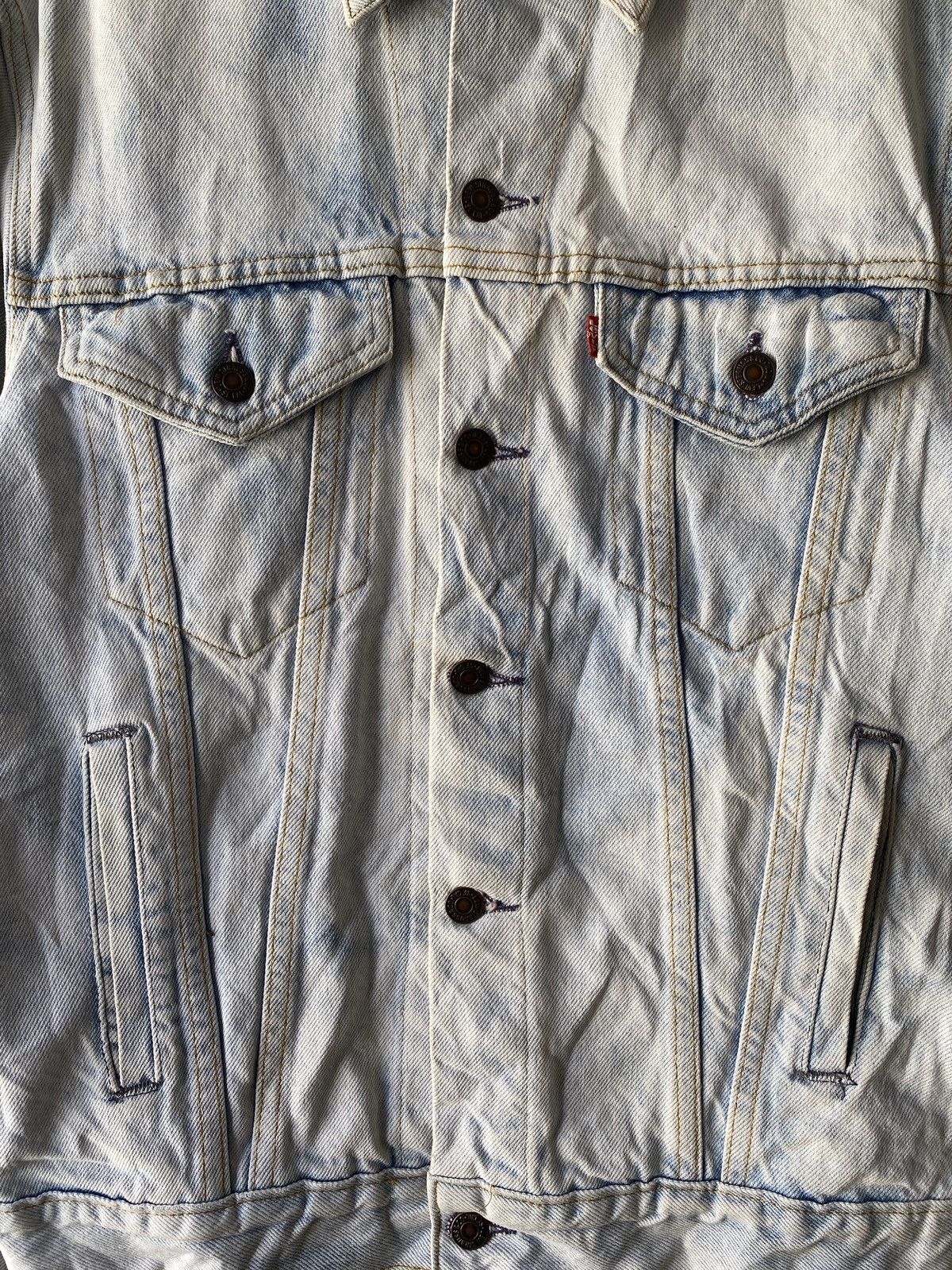 Levi's Vintage 80’s Levis Stonewashed Trucker Denim Jacket Size US M / EU 48-50 / 2 - 7 Thumbnail