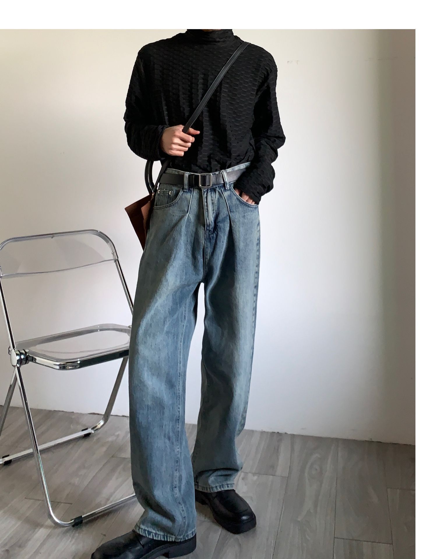 Japanese Brand × Jean American retro straight wide-leg loose versatile jeans Size US 32 / EU 48 - 3 Thumbnail