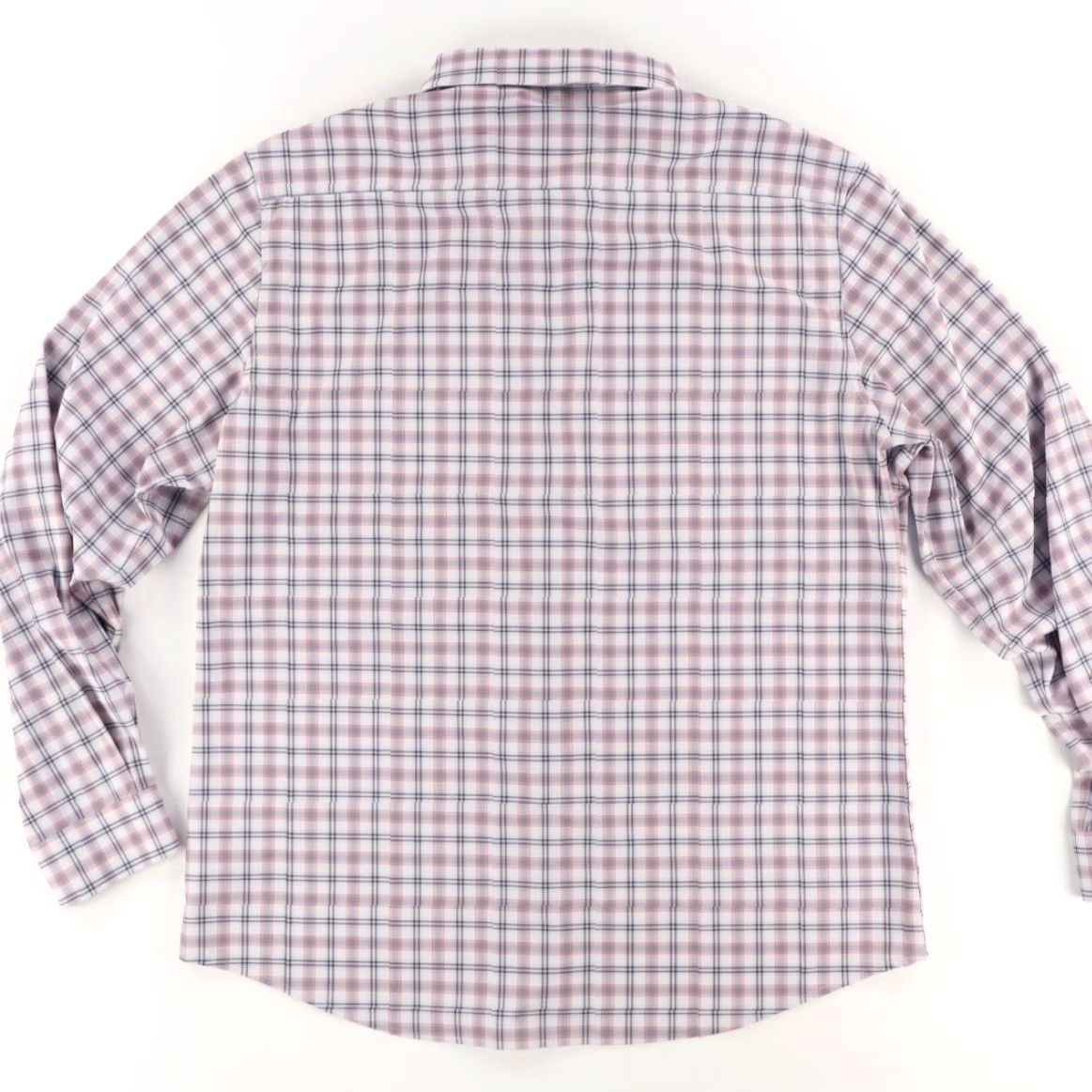 Pinko Chatham Road Performance High Stretch Polyester Plaid Long Sleeve Button Up Shirt Pink XL Men’s Slim Shirt Size US XL / EU 56 / 4 - 4 Thumbnail