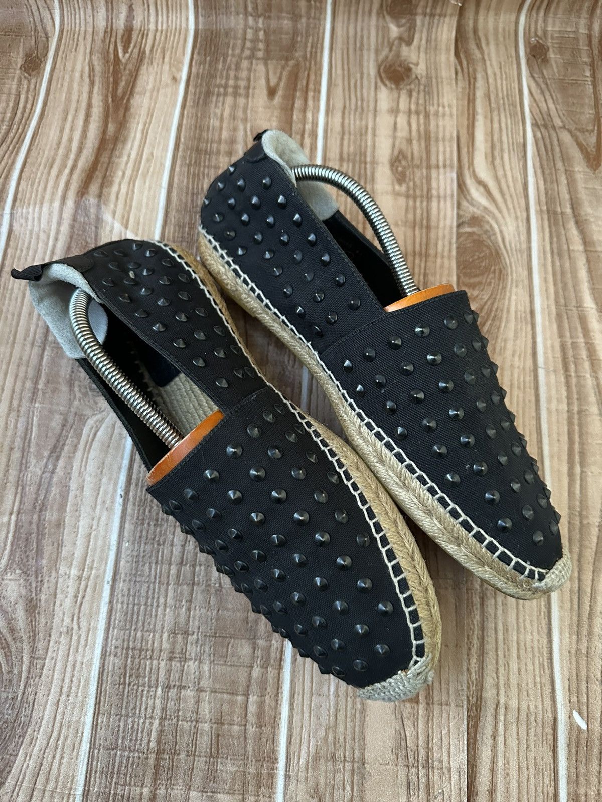 Saint Laurent Paris Saint Laurent Paris Hedi Slimane Black Studded Espadrilles Size US 9 / EU 42 - 9 Thumbnail