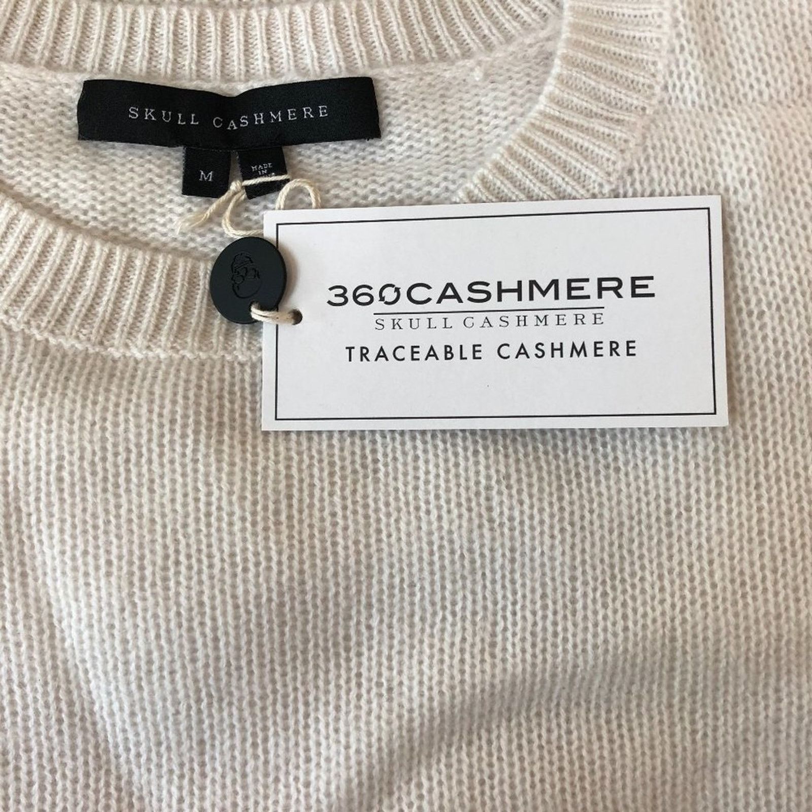 360Cashmere Skull Cashmere White Paxon Cashmere Sweater - 360 Cashmere Size S / US 4 / IT 40 - 6 Thumbnail