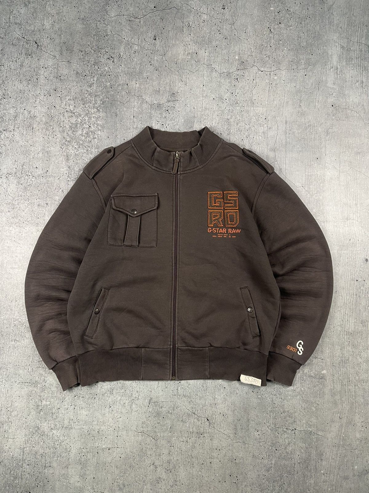 G-Star × Vintage Vintage G Star Raw zip up distressed faded Size US XL / EU 56 / 4 - 2 Thumbnail