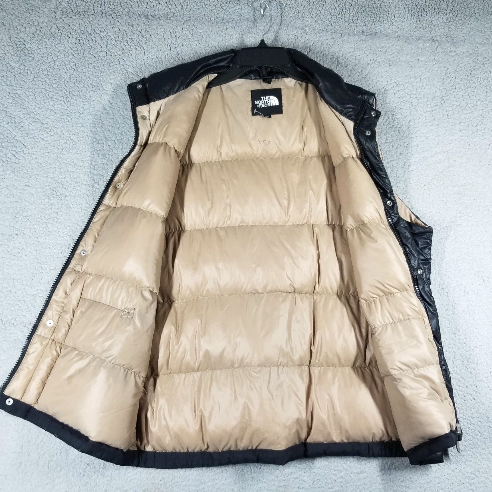 The North Face North Face 700 Vest Mens L Nuptse Gilet Down Puffer Sleeveless Black Tan Jacket Size US M / EU 48-50 / 2 - 2 Thumbnail