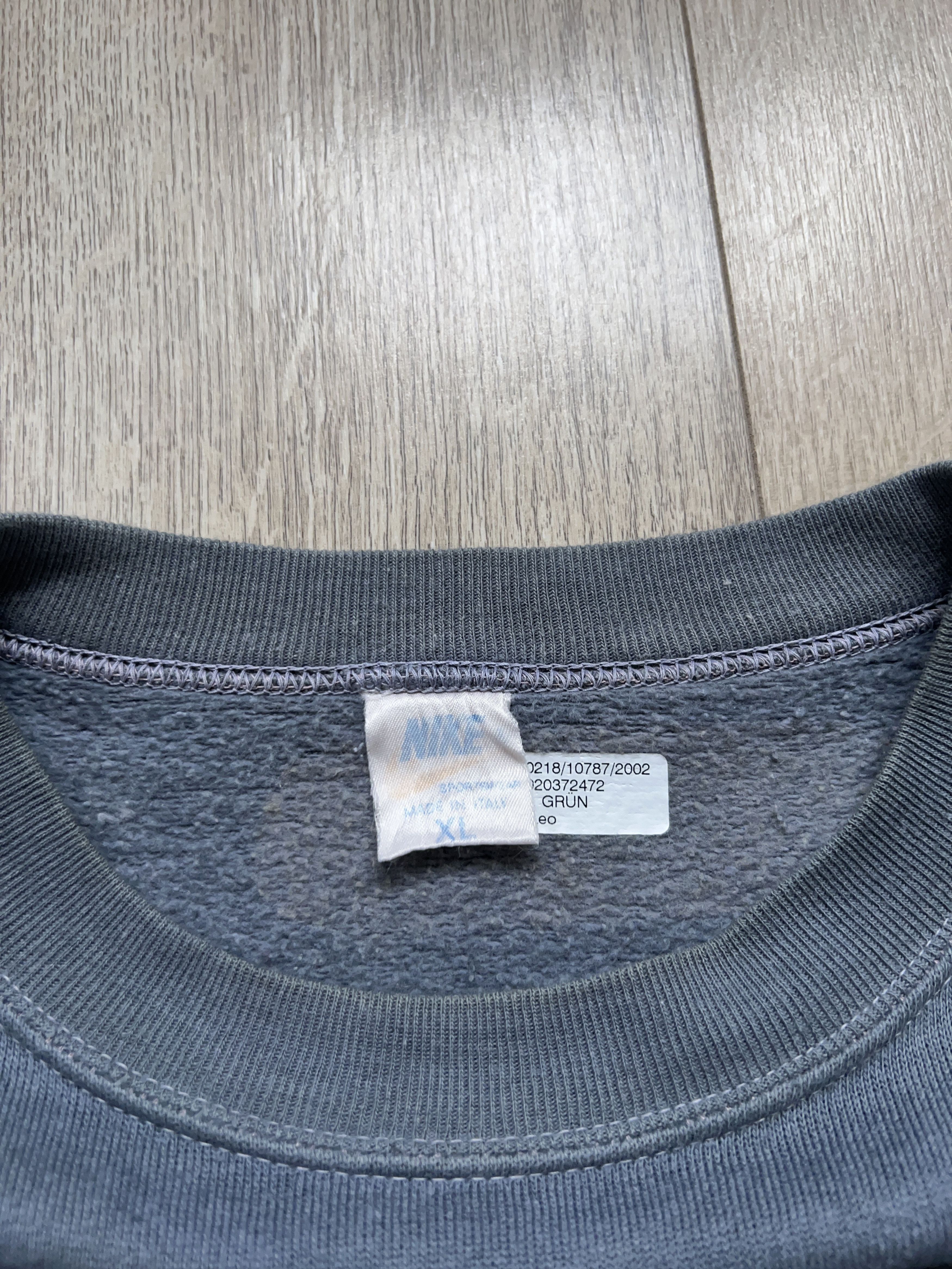 Nike × Vintage Sweatshirt Pullover Blue Gray Cotton Made in Italy Size XL Size US XL / EU 56 / 4 - 4 Thumbnail
