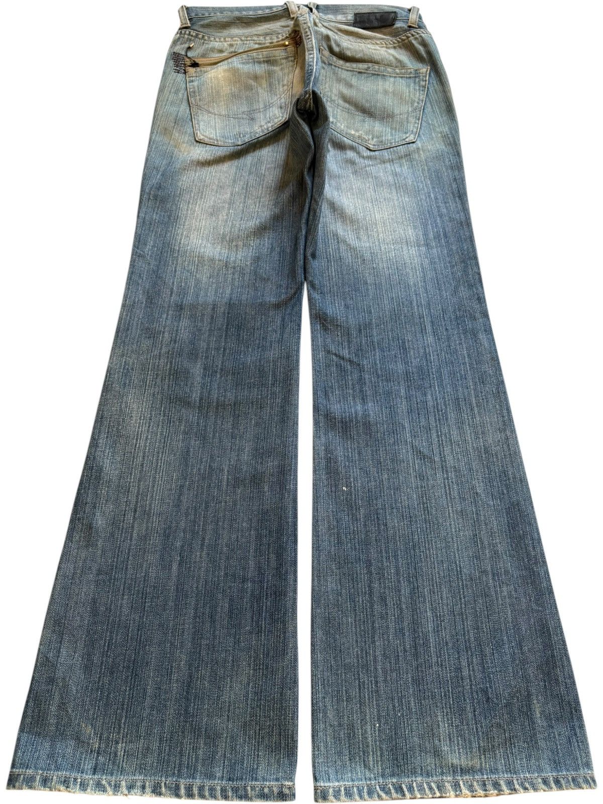 Japanese Brand × Yasuyuki Ishii Vintage Japanese Brand Mud Wash Distressed Flare Jeans Size US 29 - 2 Thumbnail