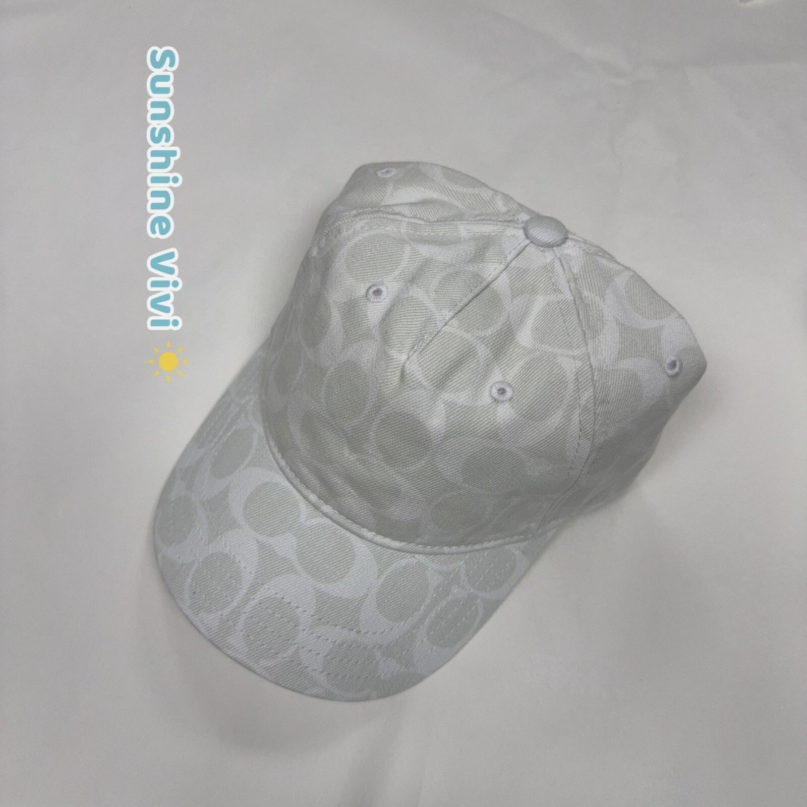 Coach NWT Coach C Denim Baseball Hat Chalk Adjustable CH404 Size ONE SIZE - 2 Thumbnail