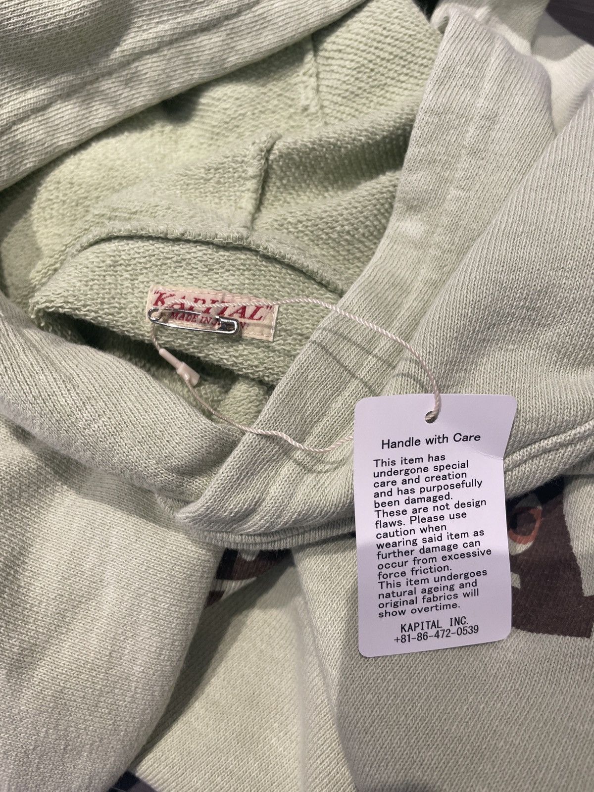 Kapital Kapital Logo Hoodie Seafoam Size 3 Size US L / EU 52-54 / 3 - 4 Thumbnail
