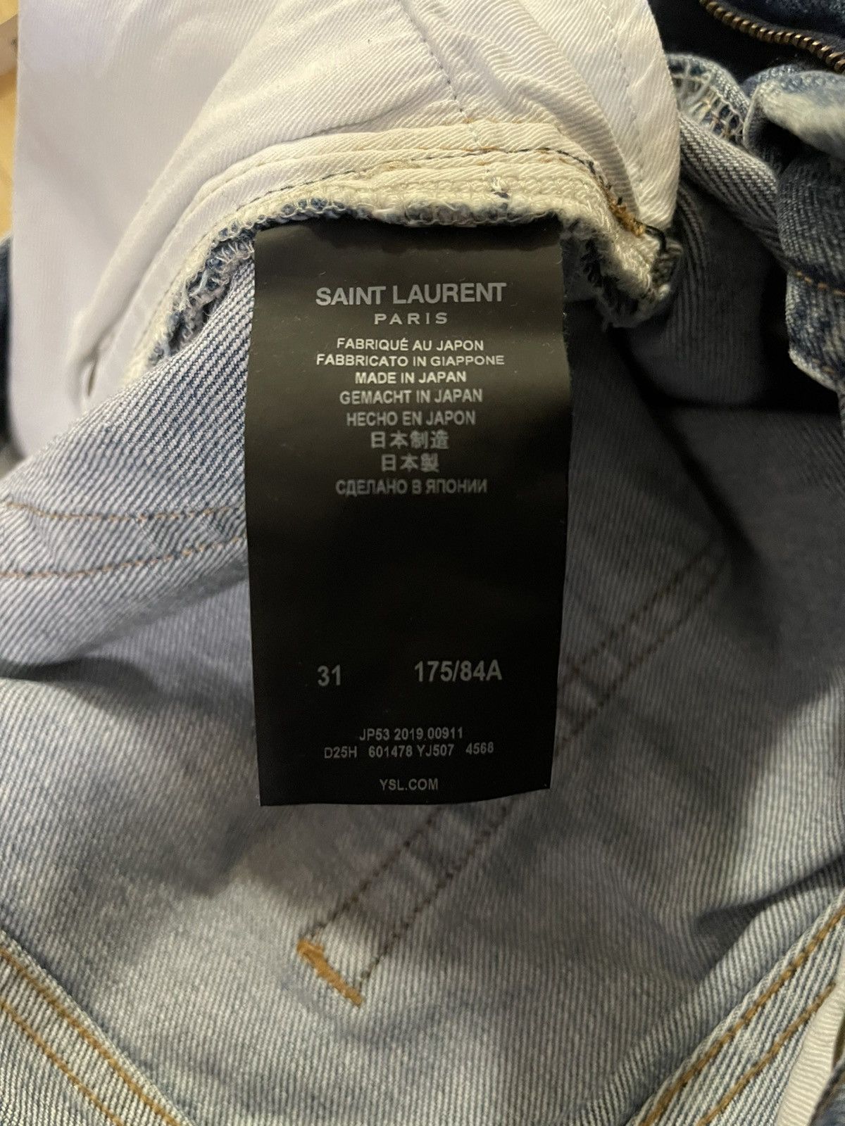 Saint Laurent Paris Saint Laurent Skinny Jeans Size US 31 - 9 Thumbnail