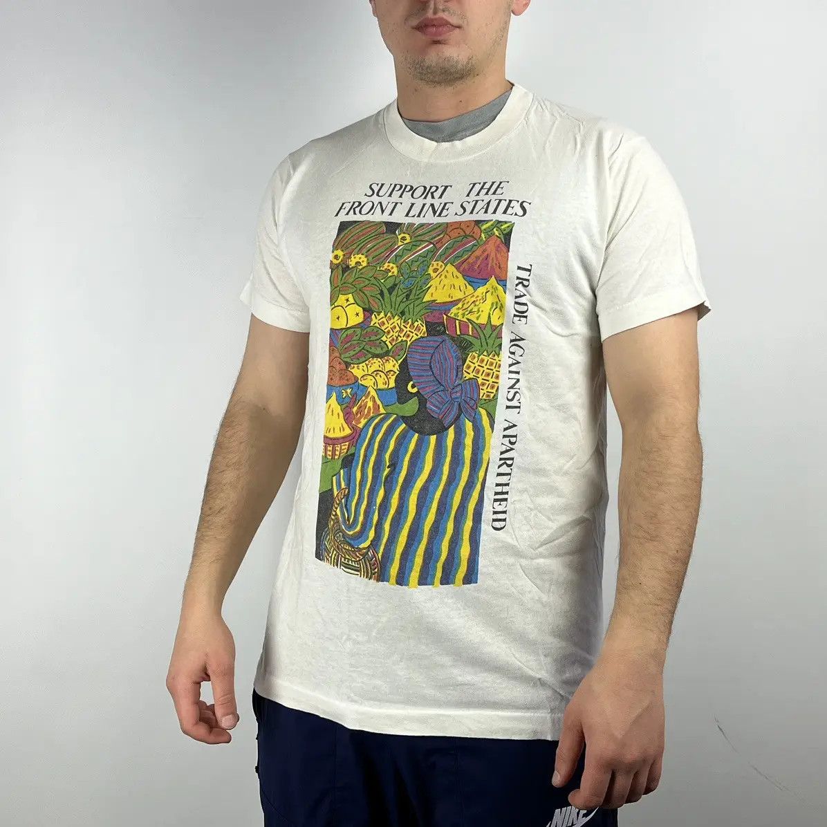Band Tees Vintage Support the front line states Tshirt 90s Size US M / EU 48-50 / 2 - 1 Thumbnail