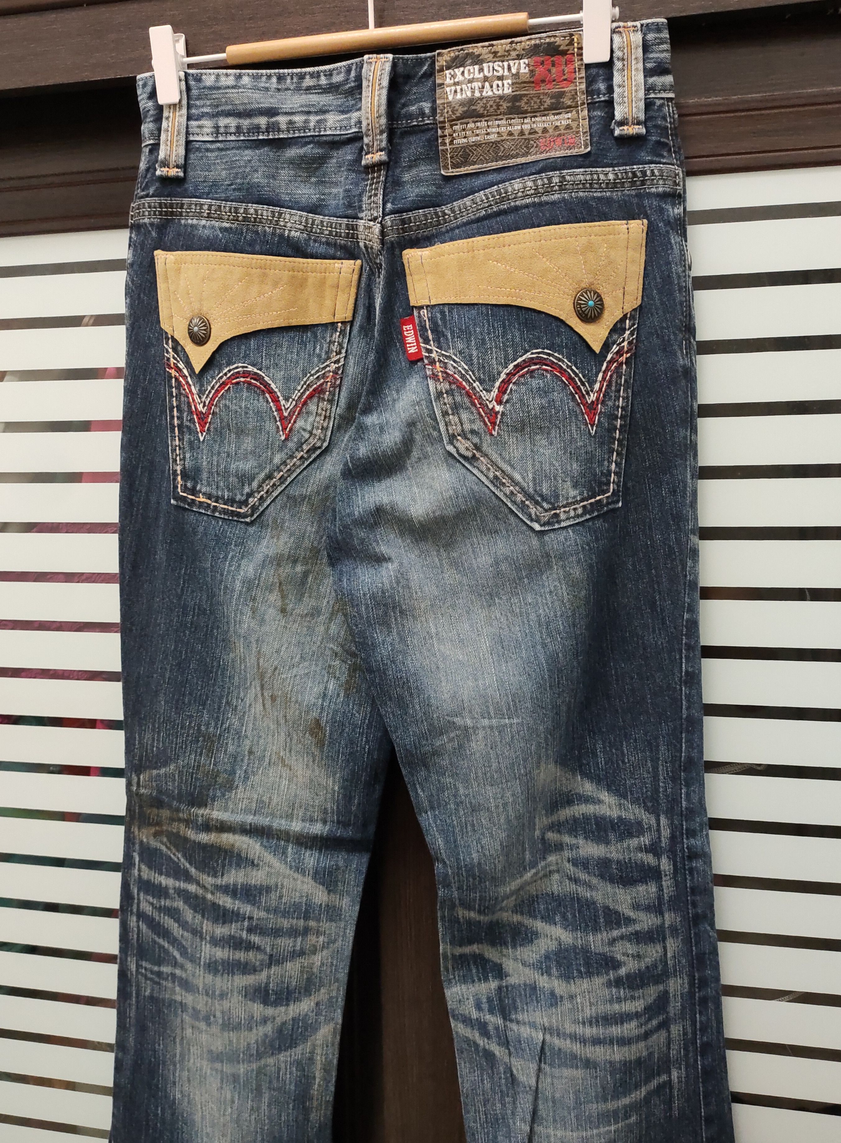 Japanese Brand 💥 Sick Flared Edwin XV Exclusive Vintage Jeans 💥 Size US 30 / EU 46 - 7 Thumbnail
