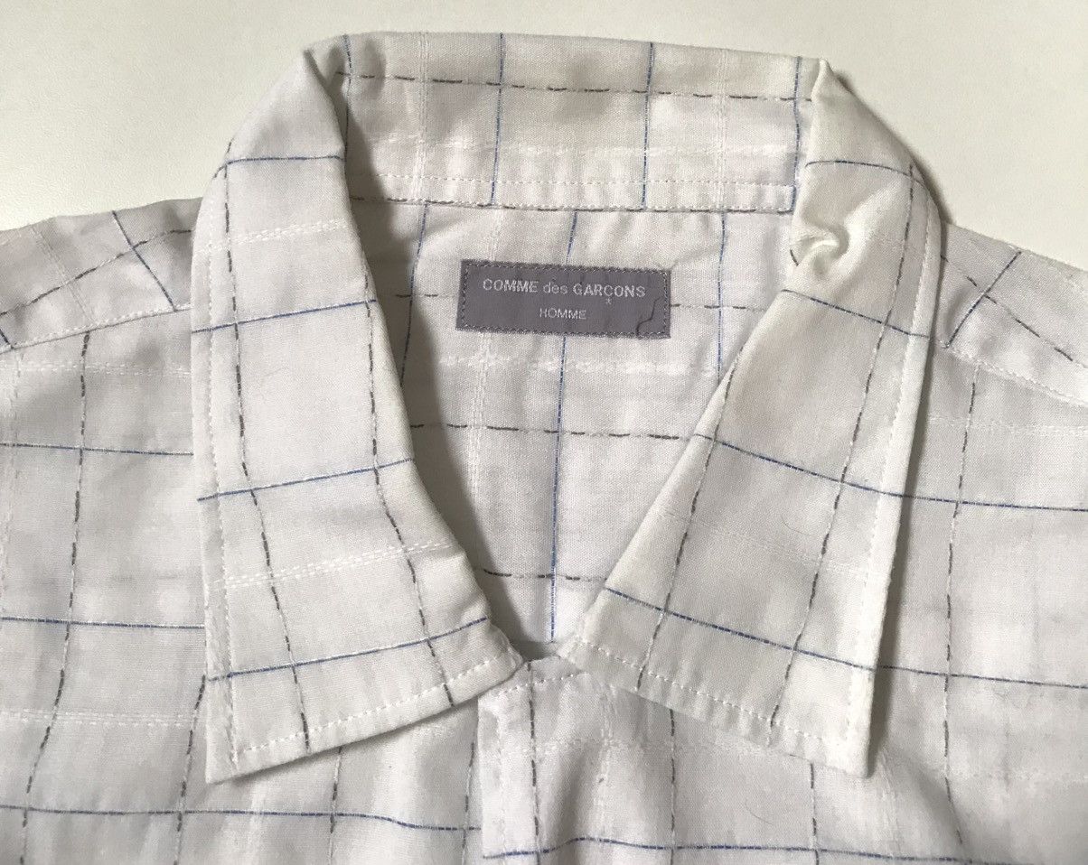 Comme des Garcons Vintage cdg homme checkered stitched camp shirt Size US M / EU 48-50 / 2 - 3 Thumbnail