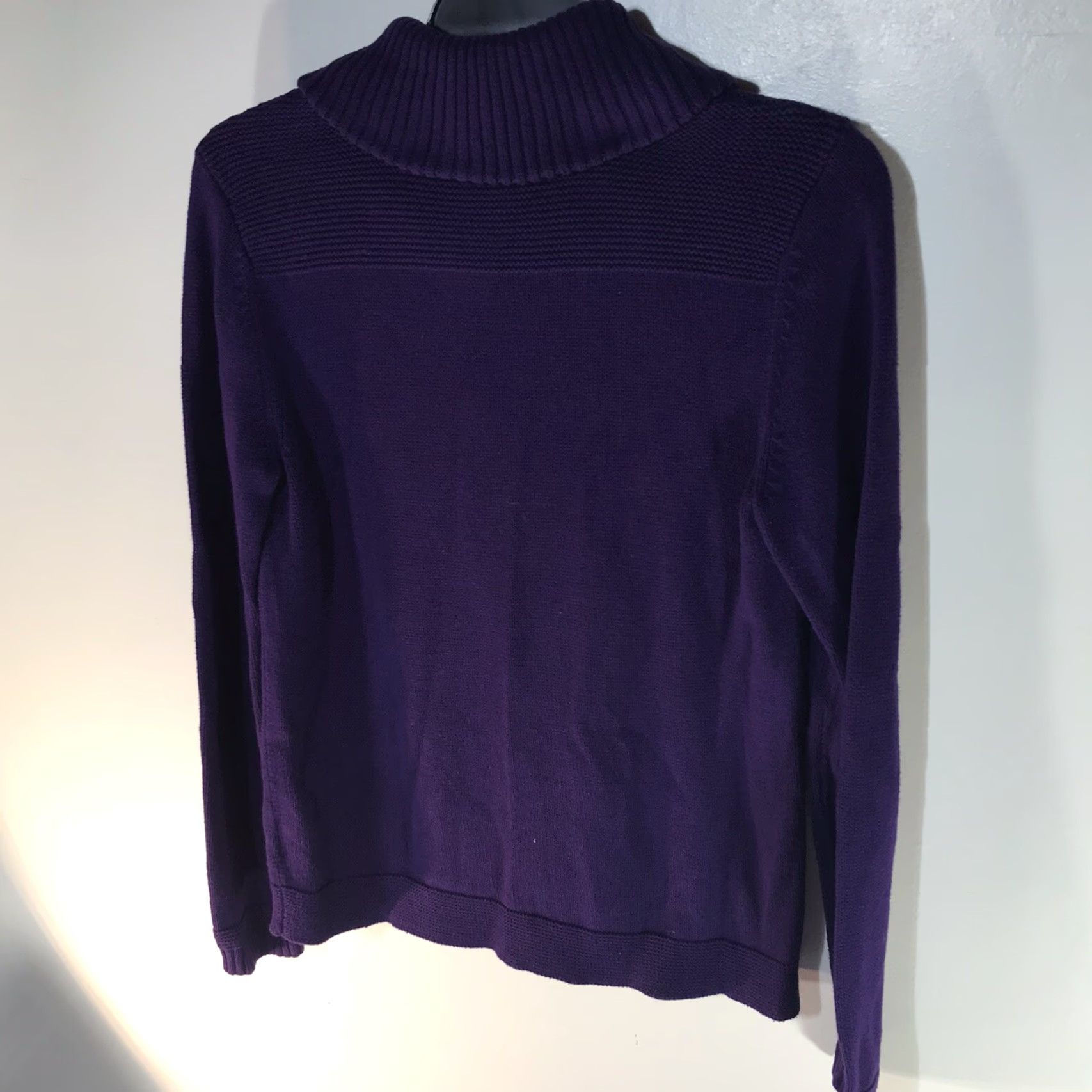Ralph Lauren Lauren Ralph Lauren Purple Cable Knit Sweater Womens Size L Pullover Long Sleeve Casual Size L / US 10 / IT 46 - 4 Thumbnail