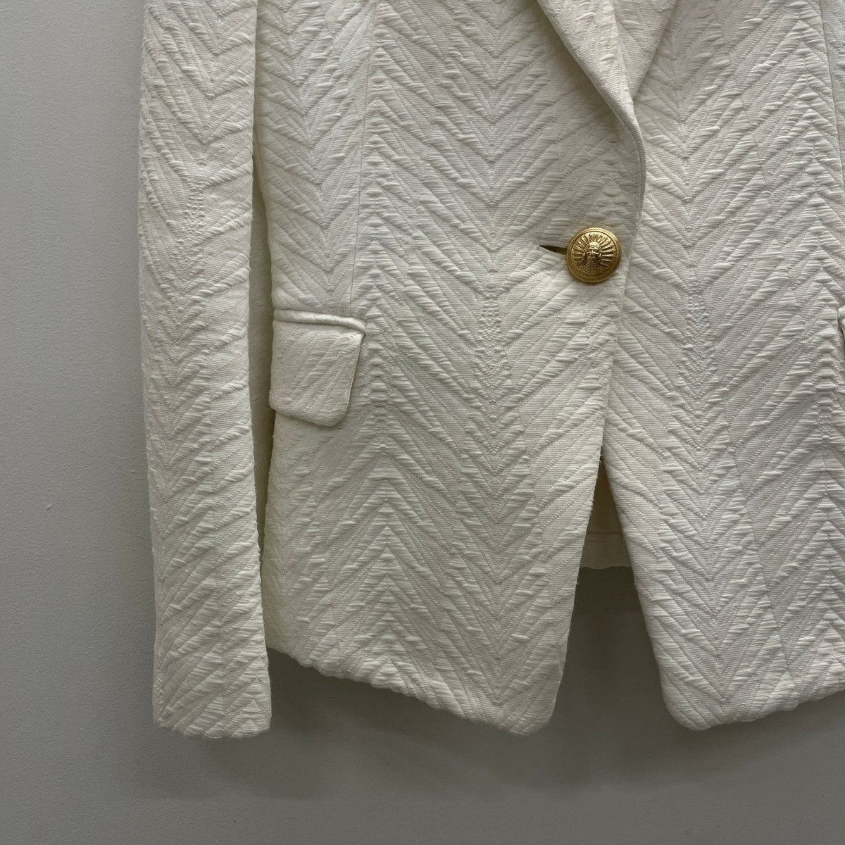 Balmain Balmain Paris Textured Embroidered Blazer Size XS / US 0-2 / IT 36-38 - 4 Thumbnail