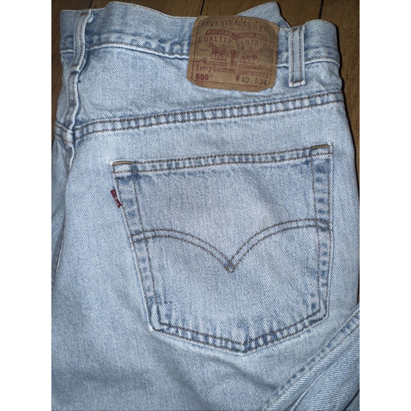 Levi's Levi’s 550 Relaxed Fit Jeans Stone Wash Blue USA 90s Denim Size US 38 / EU 54 - 5 Thumbnail