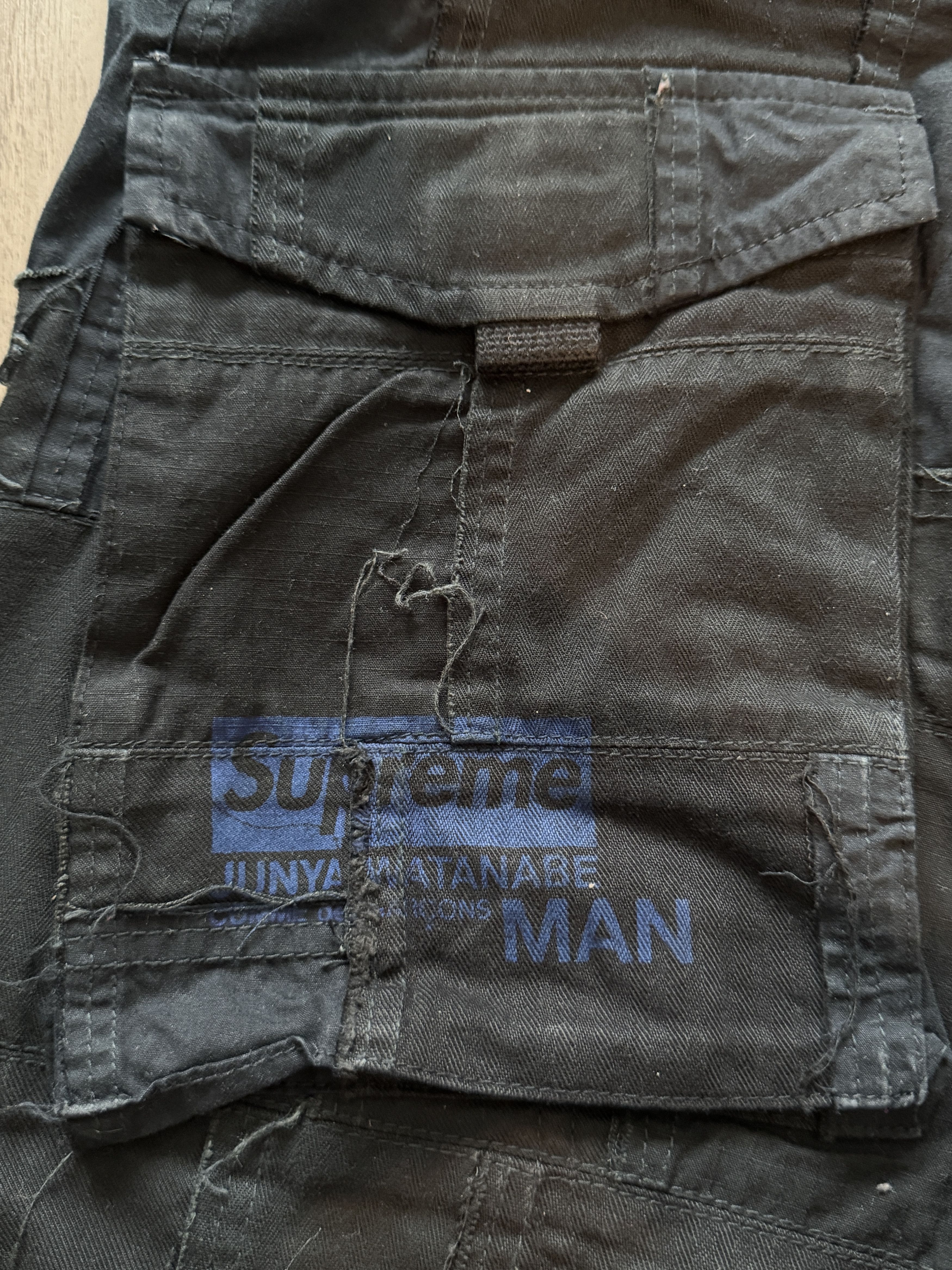 Junya Watanabe × Supreme Supreme CDG MAN Patchwork Cargo Pant Black Size US 32 / EU 48 - 10 Thumbnail