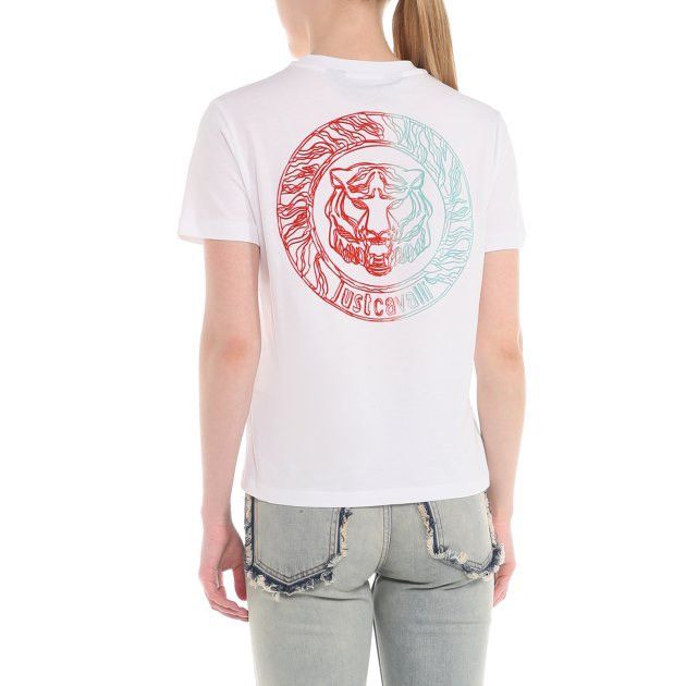 Just Cavalli 🐅 Just Cavalli Gradient Tiger Graphic Tee — T-Shirt Women’s Size L / US 10 / IT 46 - 3 Thumbnail