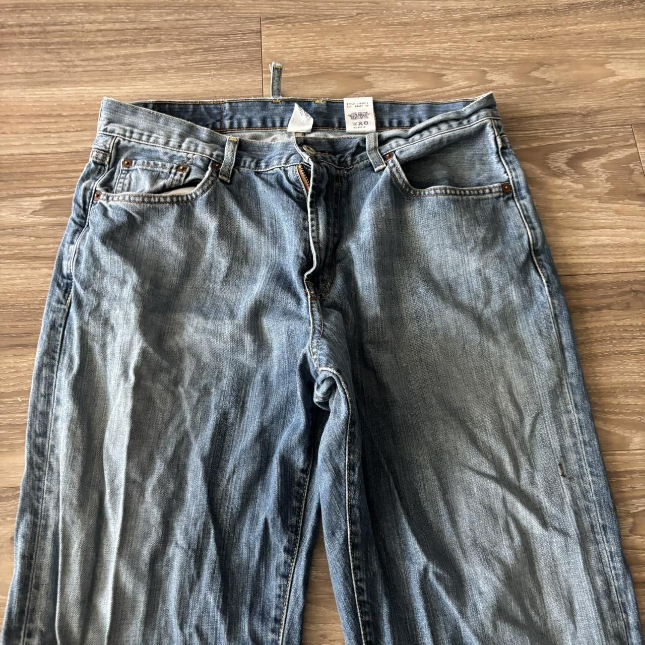 Japanese Brand Crazy Vintage Y2K/2000s Baggy Dark Wash Grunge Distressed Skater Denim Jeans! Size US 34 / EU 50 - 5 Thumbnail