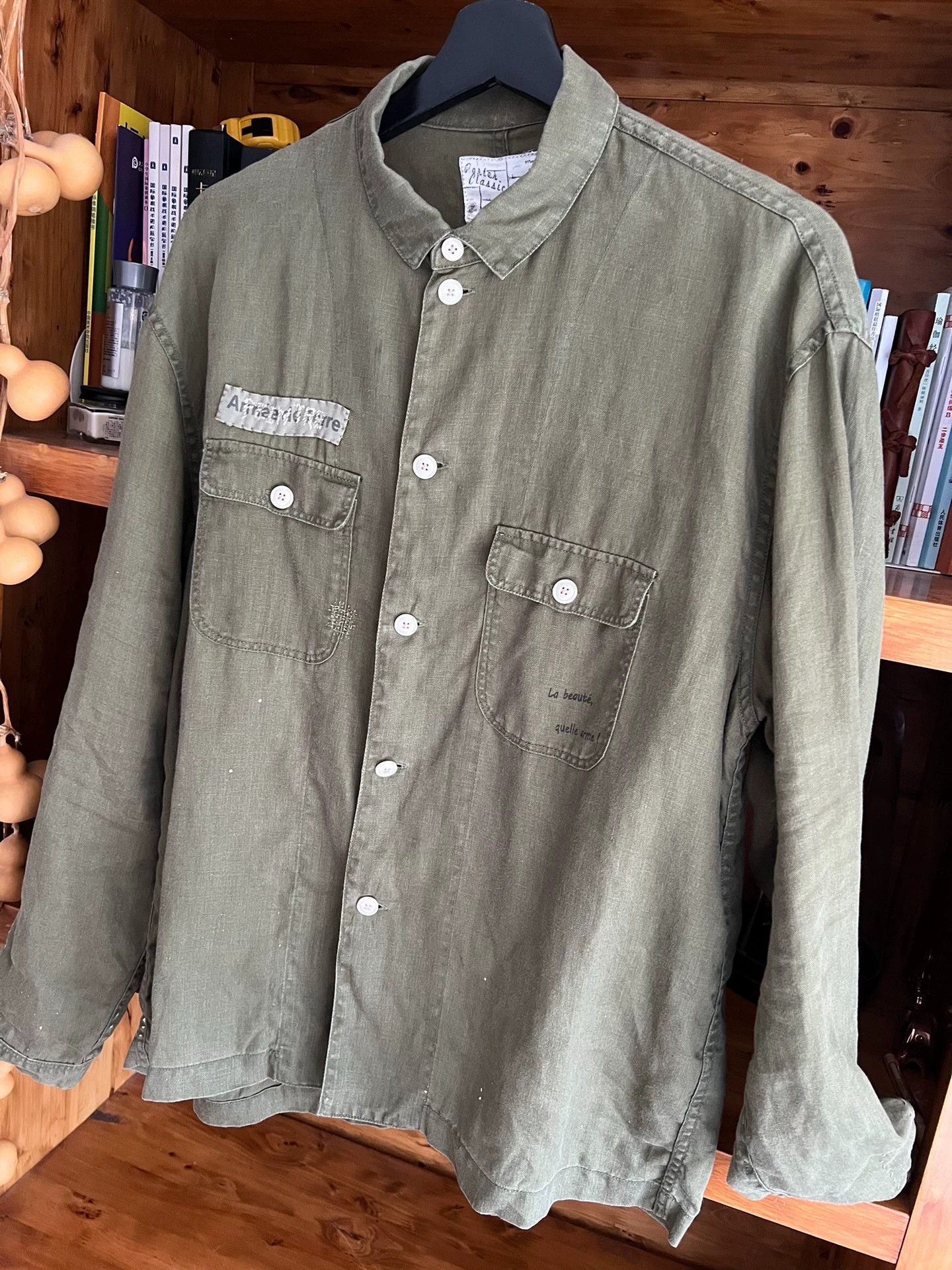 Porter Porter Classic Linen Jkt Patches Spliced Oil Pleated L Size US L / EU 52-54 / 3 - 7 Thumbnail