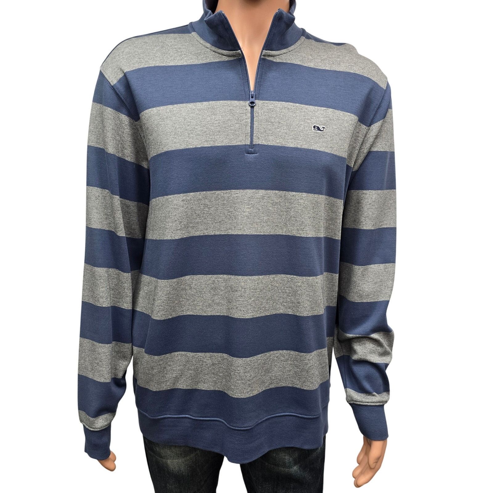 Vineyard Vines VINEYARD VINES Saltwater 1/4 Quarter Zip Sweater L Striped Size US L / EU 52-54 / 3 - 2 Thumbnail