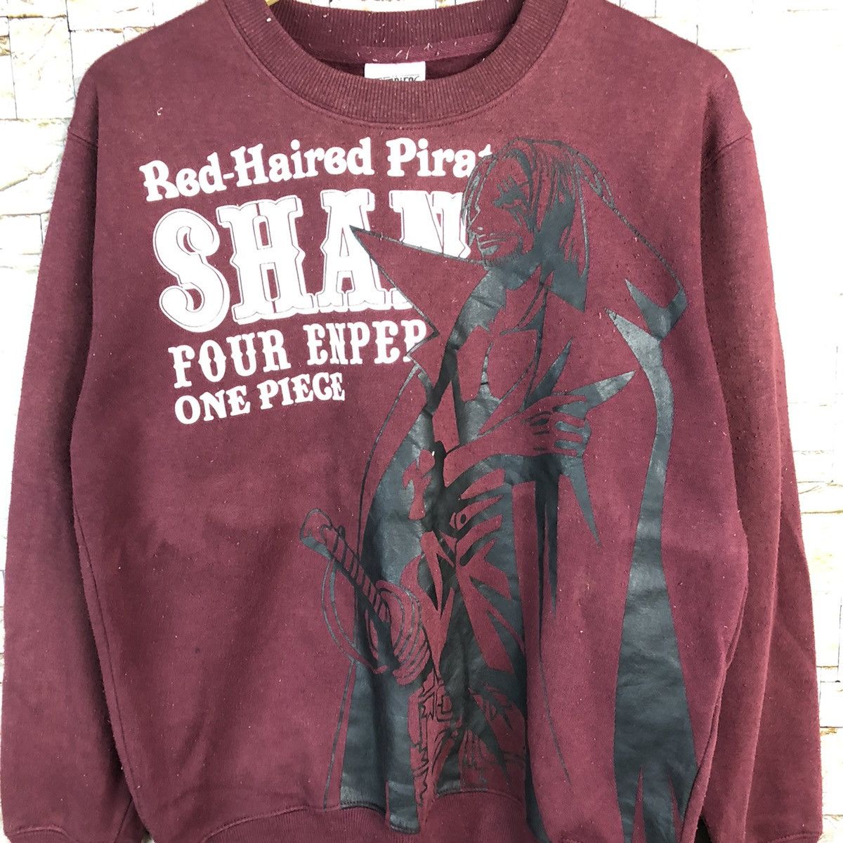 Anime Shank One Piece anima japan Maroon Sweatshirt #A705 Size US M / EU 48-50 / 2 - 9 Thumbnail