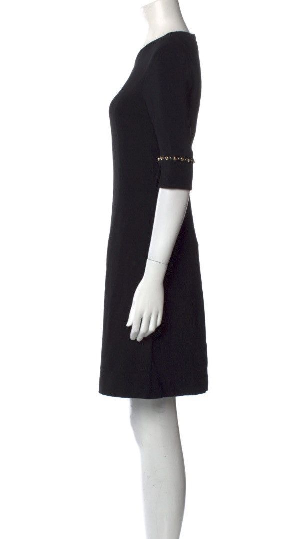 Versace Versace 🇮🇹 Black Stud Sleeve Mini Cocktail Dress Italy 38 NWT Size XS / US 0-2 / IT 36-38 - 5 Thumbnail