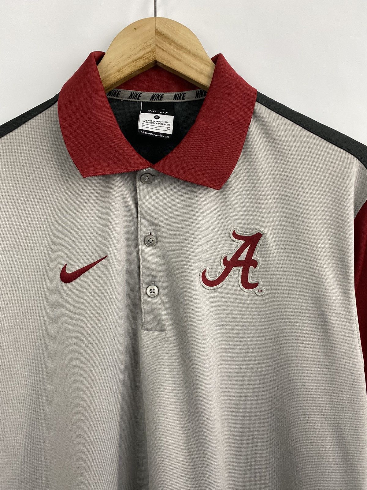 Nike ⚾️ Vintage Y2K Nike Alabama Crimson Baseball Polo T-shirt Size US M / EU 48-50 / 2 - 4 Thumbnail