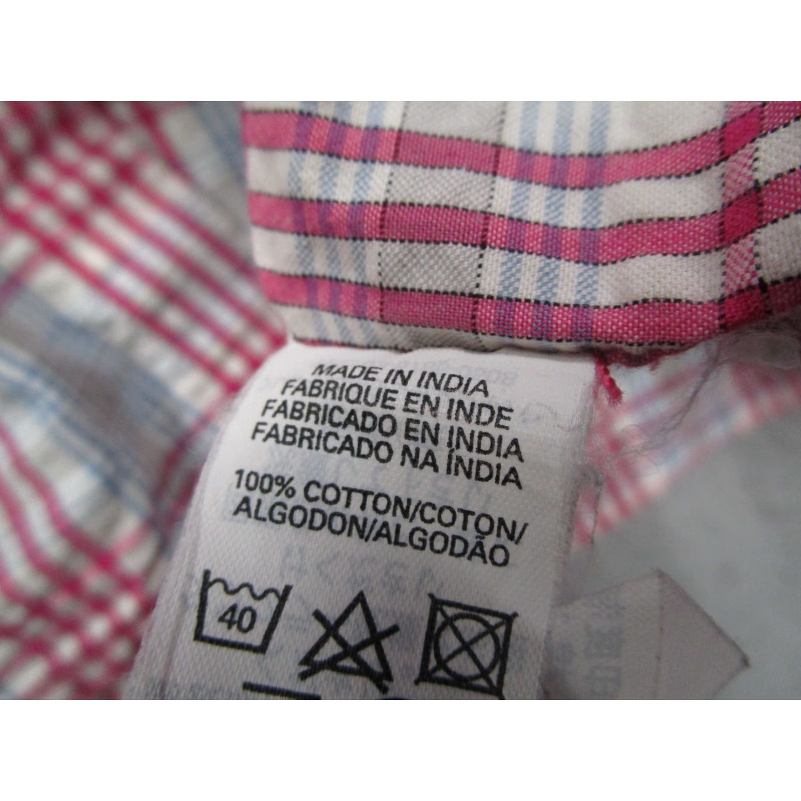 French Connection French Connection Men's Pink Check Short Sleeve Button-Up Shirt XL Casual Business Travel Workwear Cotton Size US XL / EU 56 / 4 - 4 Thumbnail
