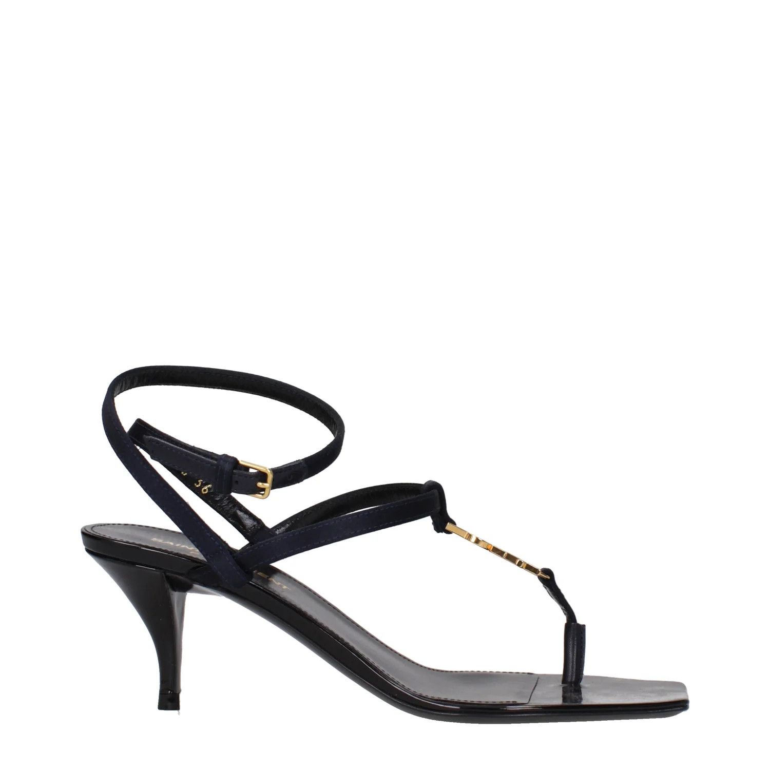 Saint Laurent Paris ob1o1e1124 Satin Flip Flops in Navy Blue Size US 6 / IT 36 - 1 Thumbnail