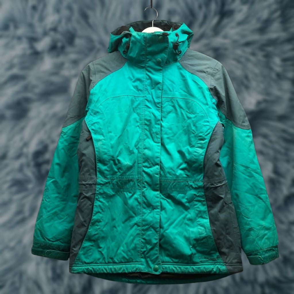 Vintage VINTAGE LL Bean Primaloft Snow Ski Jacket Hooded Womens XS Turquoise Green 258987 Size XS / US 0-2 / IT 36-38 - 1 Thumbnail