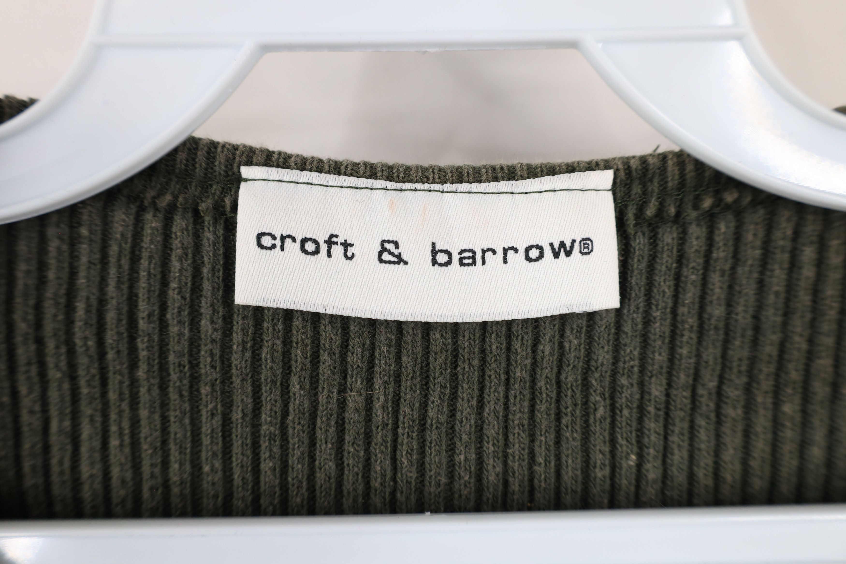 Vintage Vintage 90s Streetwear Cropped Ribbed Knit T-Shirt Green Size L / US 10 / IT 46 - 8 Thumbnail