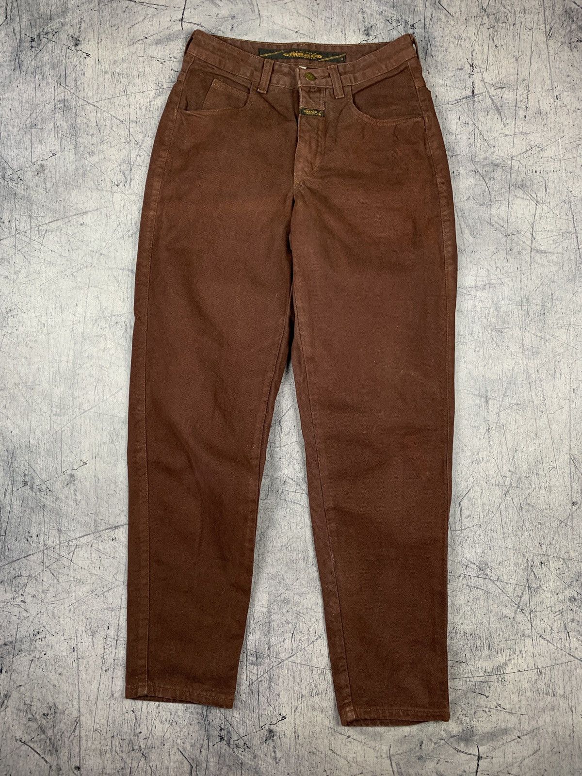 Marithe + Francois Girbaud Vintage Marithe Francois Girbaud Brown Jeans Avant Garde Size US 27 - 5 Thumbnail