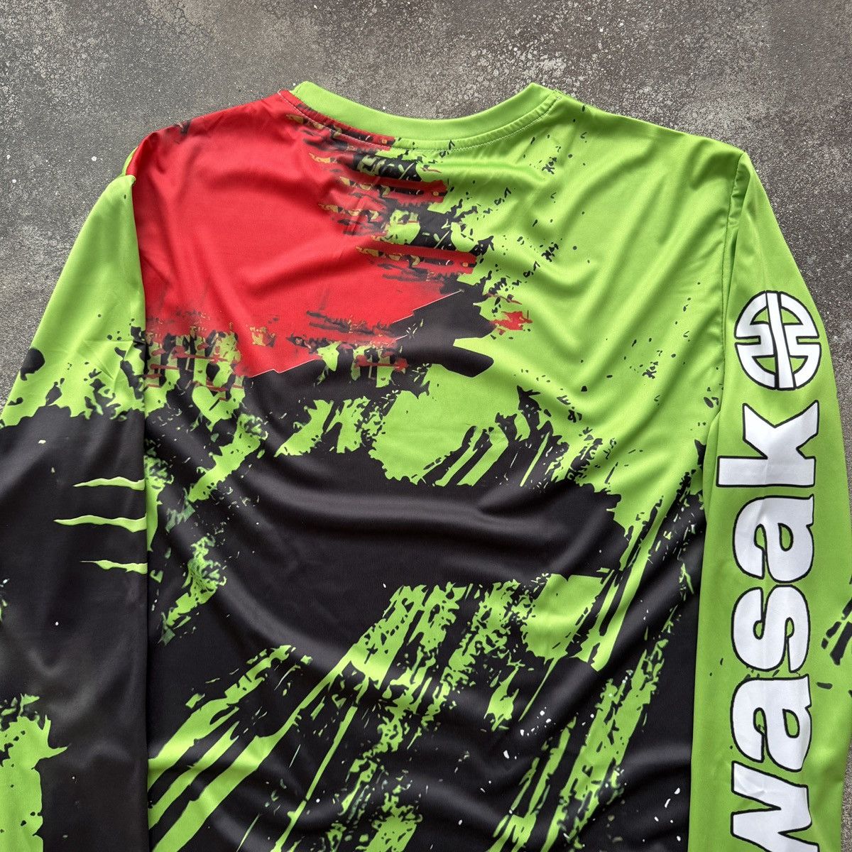 20471120 Kawasaki x Monster Energy Y2K Hype Moto Racing Jersey Size US XL / EU 56 / 4 - 8 Thumbnail