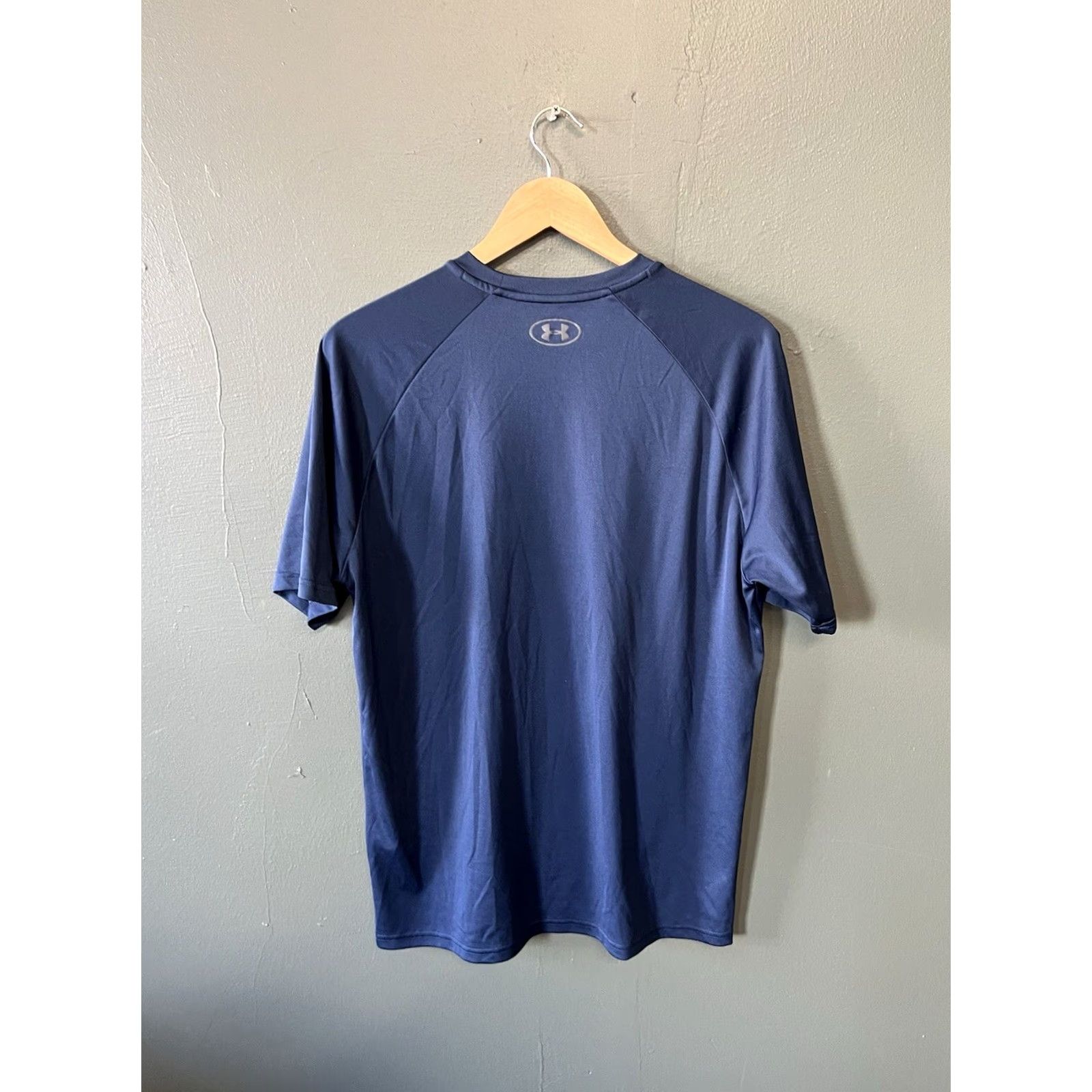 Under Armour Under Armour Mens Blue Short Sleeve T-Shirt Heatgear Size L Athletic Crew Neck Shirt Size US L / EU 52-54 / 3 - 2 Thumbnail