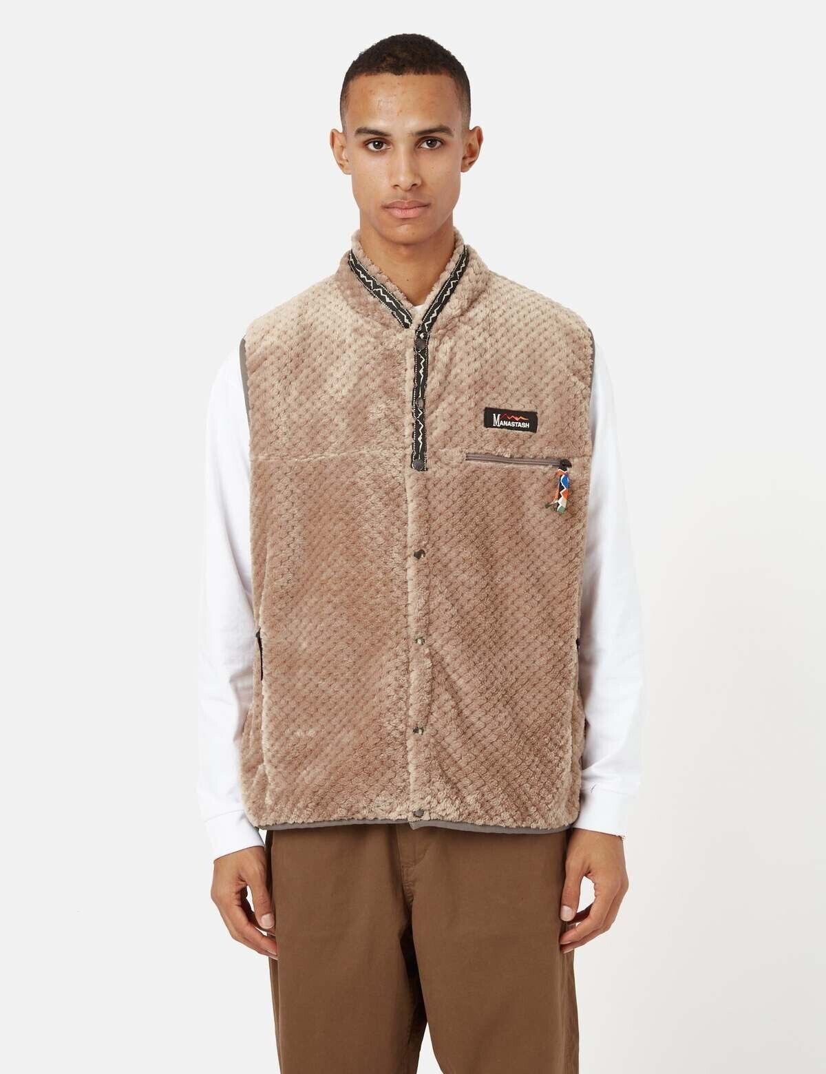 Manastash Manastash Men's Thermal Fleece Vest Biege Size M Size US M / EU 48-50 / 2 - 6 Thumbnail